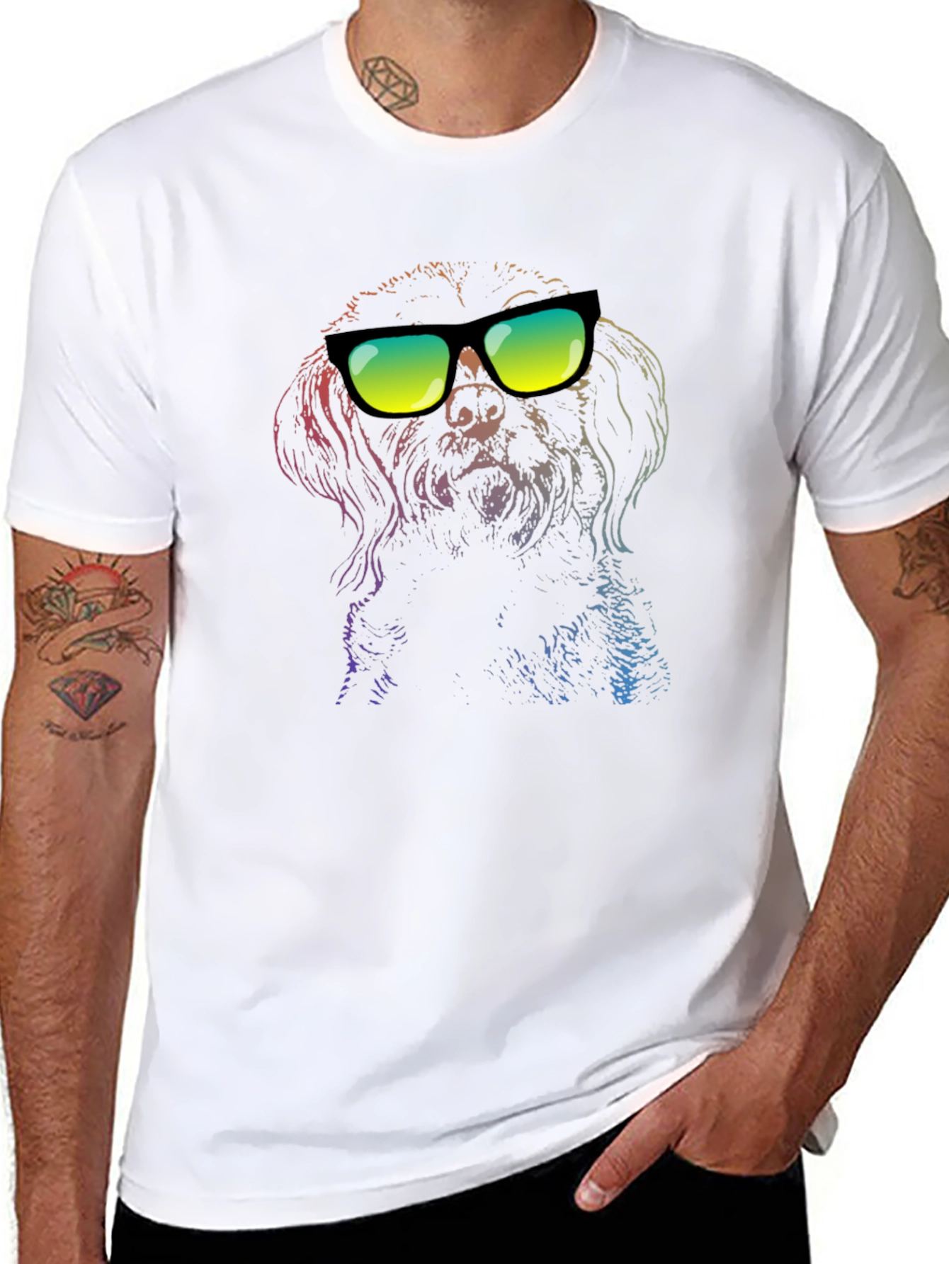 Cool Dog Graphic T-Shirt - Unisex Black Tee