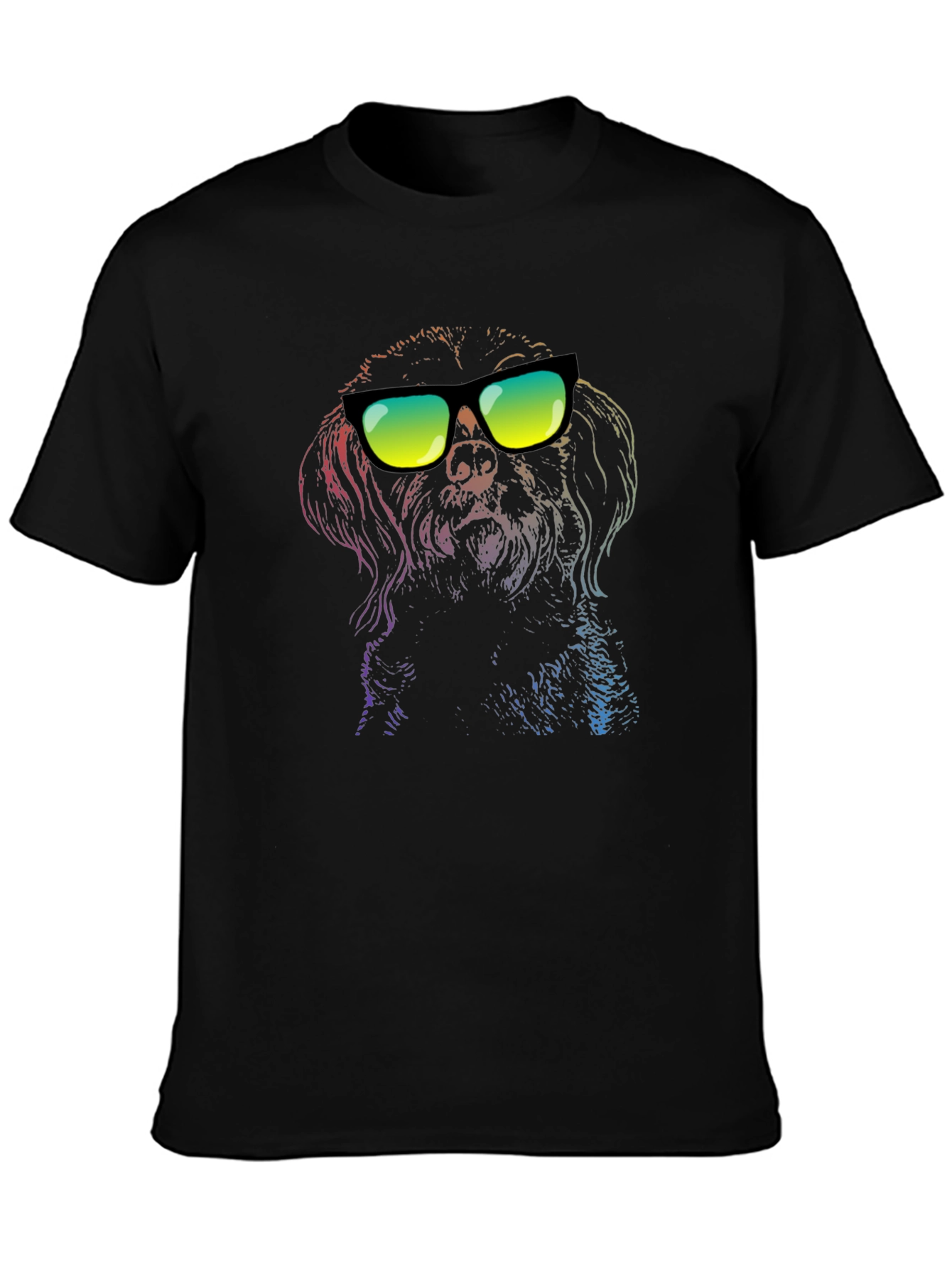 Cool Dog Graphic T-Shirt - Unisex Black Tee