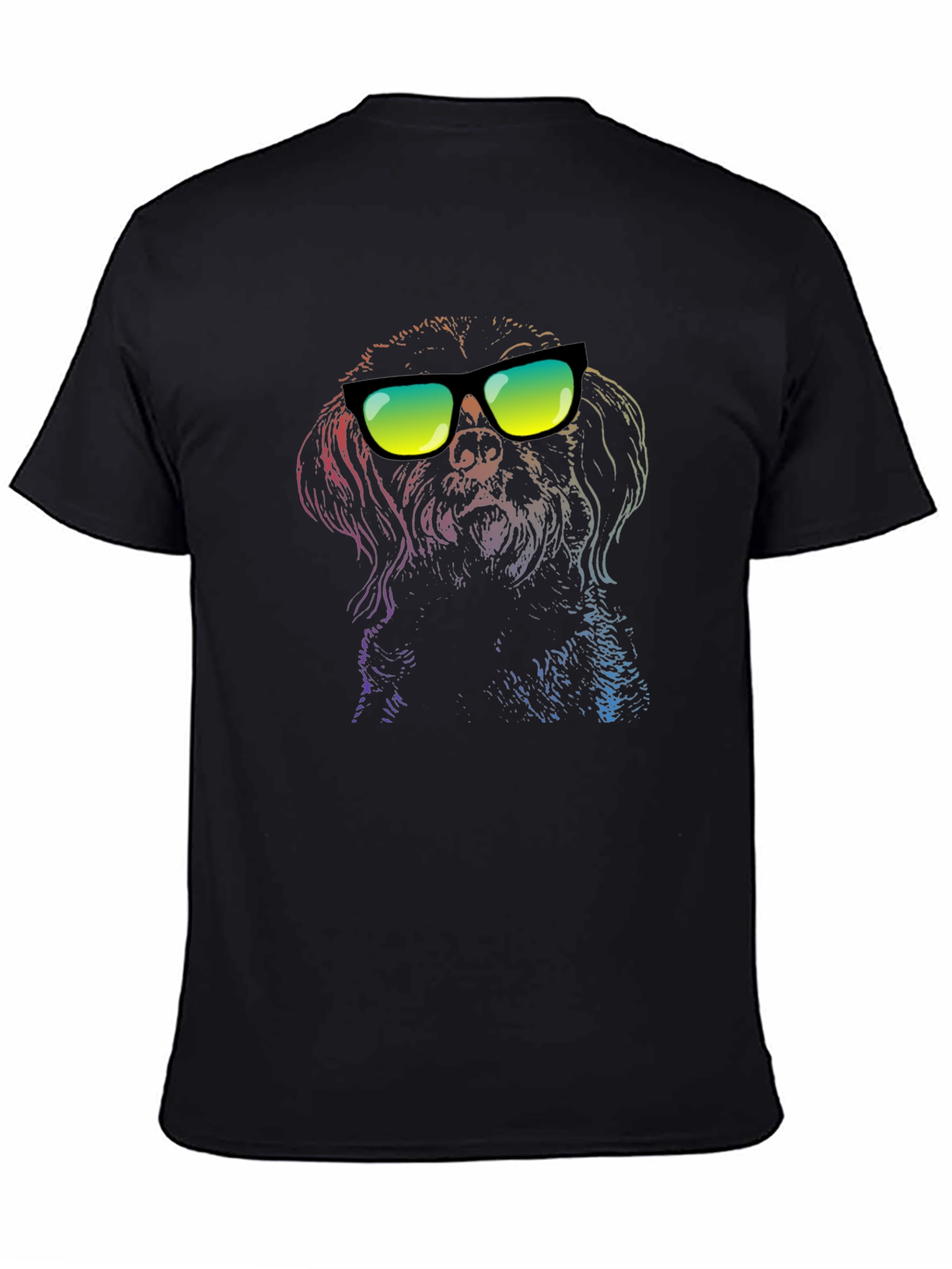 Cool Dog Graphic T-Shirt - Unisex Black Tee