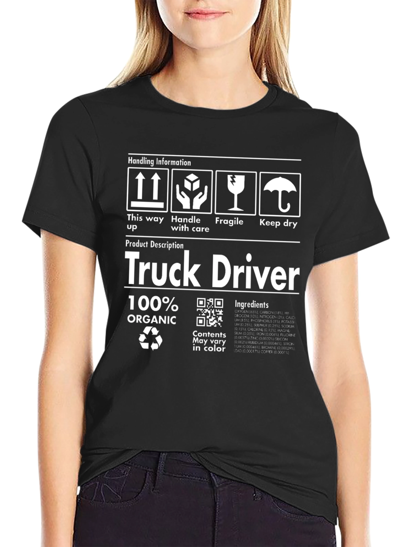 Truck Driver 100% Organic Funny T-Shirt