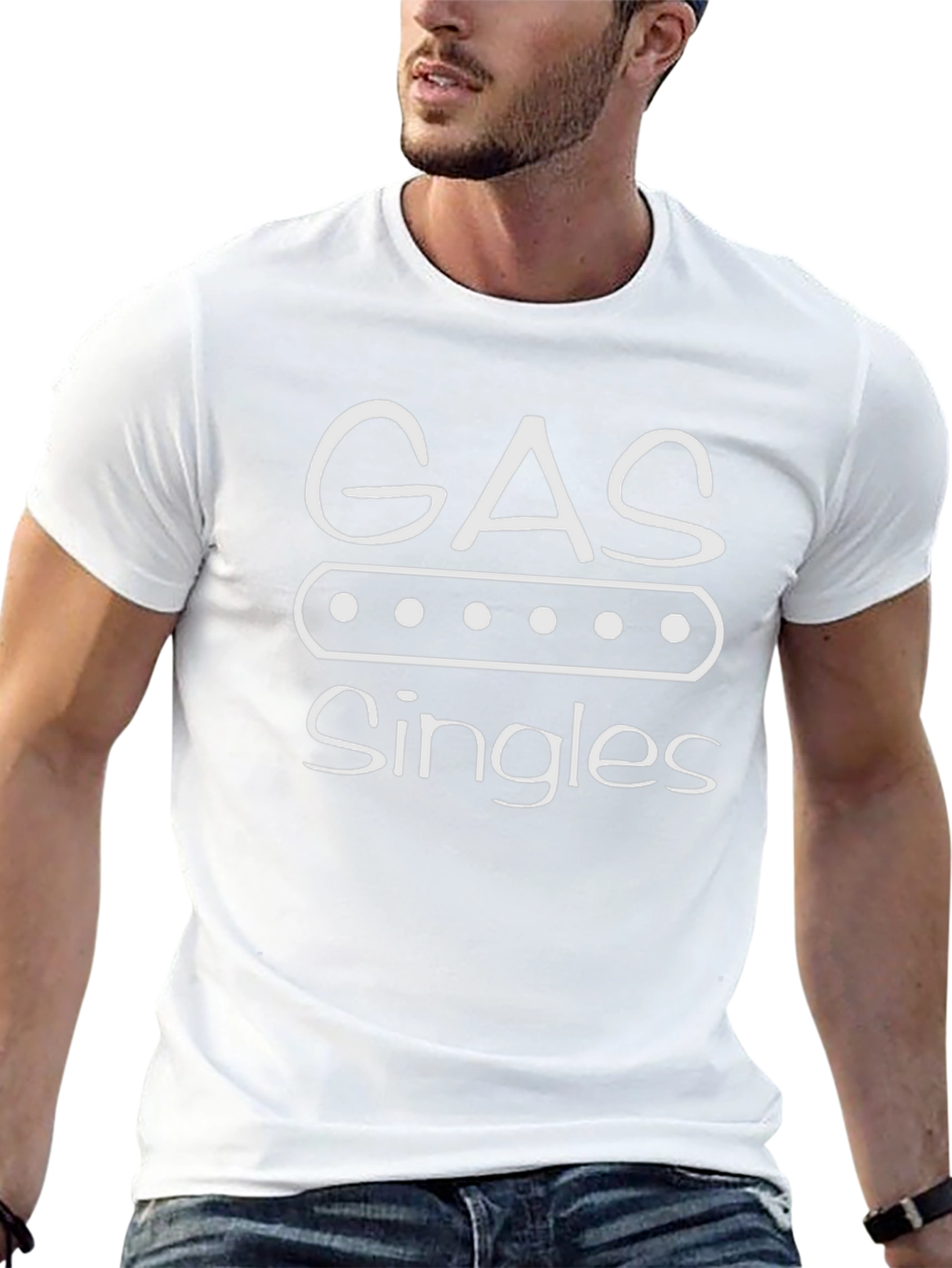 Gas Singles Graphic T-Shirt Funny Dating Tee