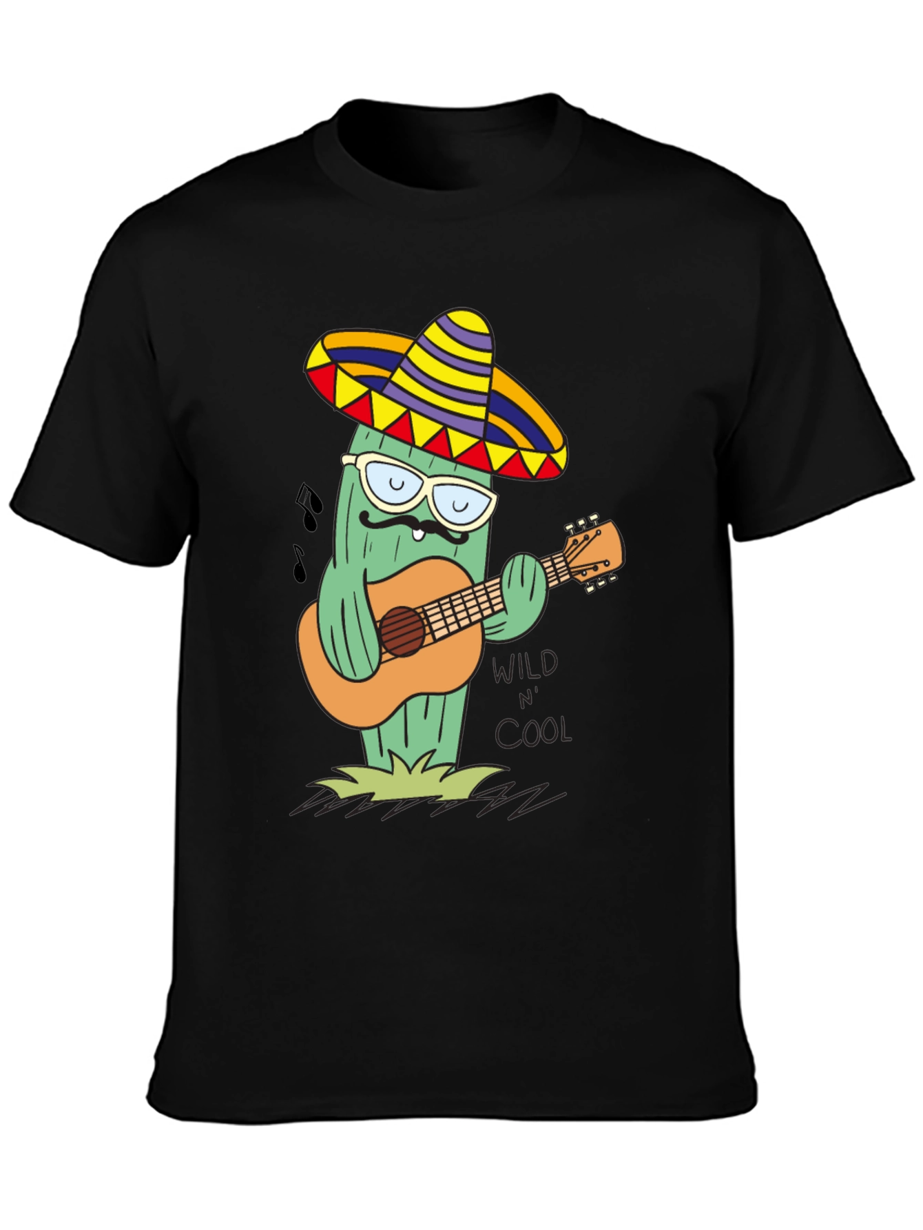 Cool Cactus Guitarist T-Shirt - Wild & Cool
