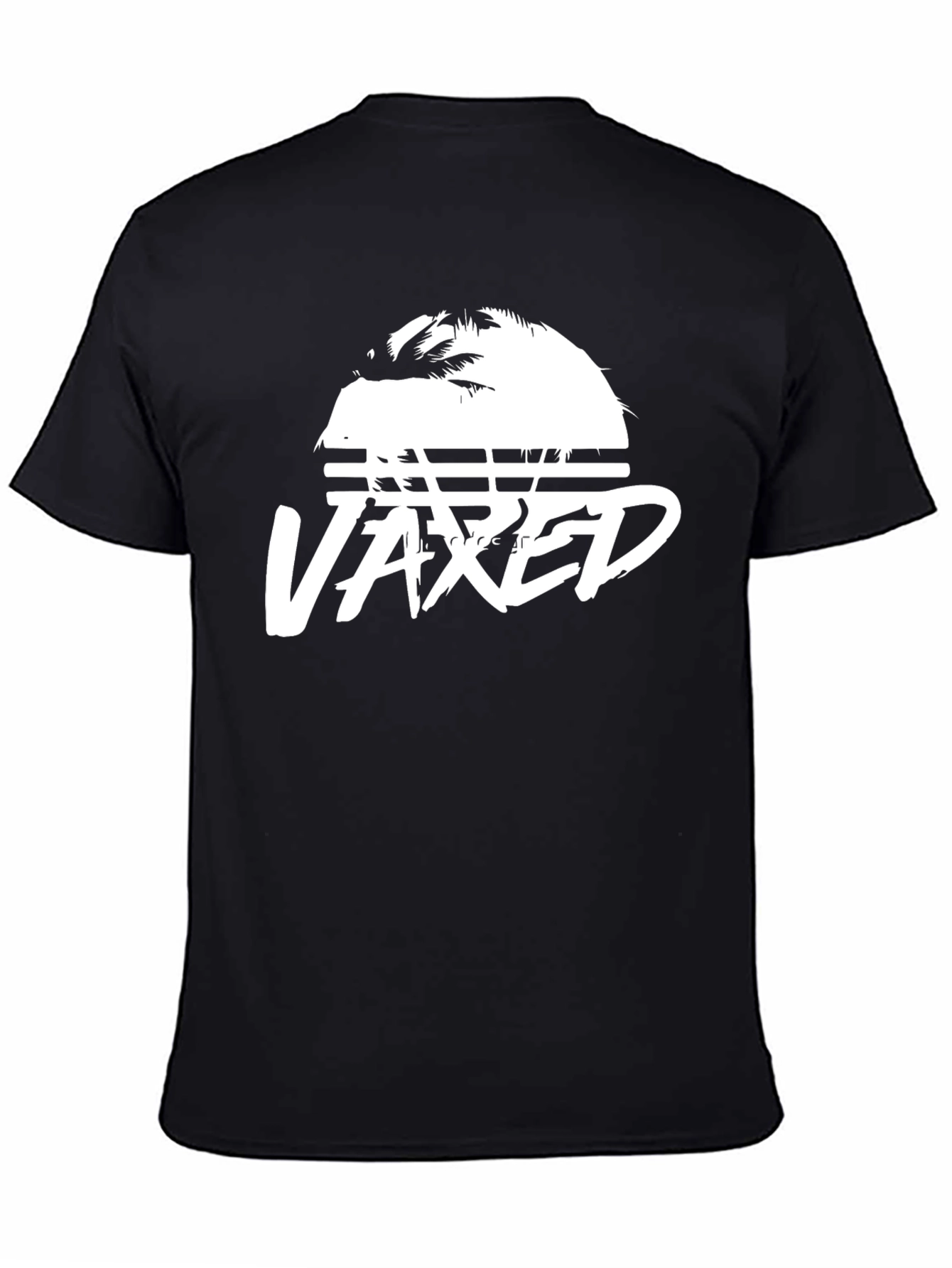 Vaxed Palm Tee - Relaxed Fit Black T-Shirt