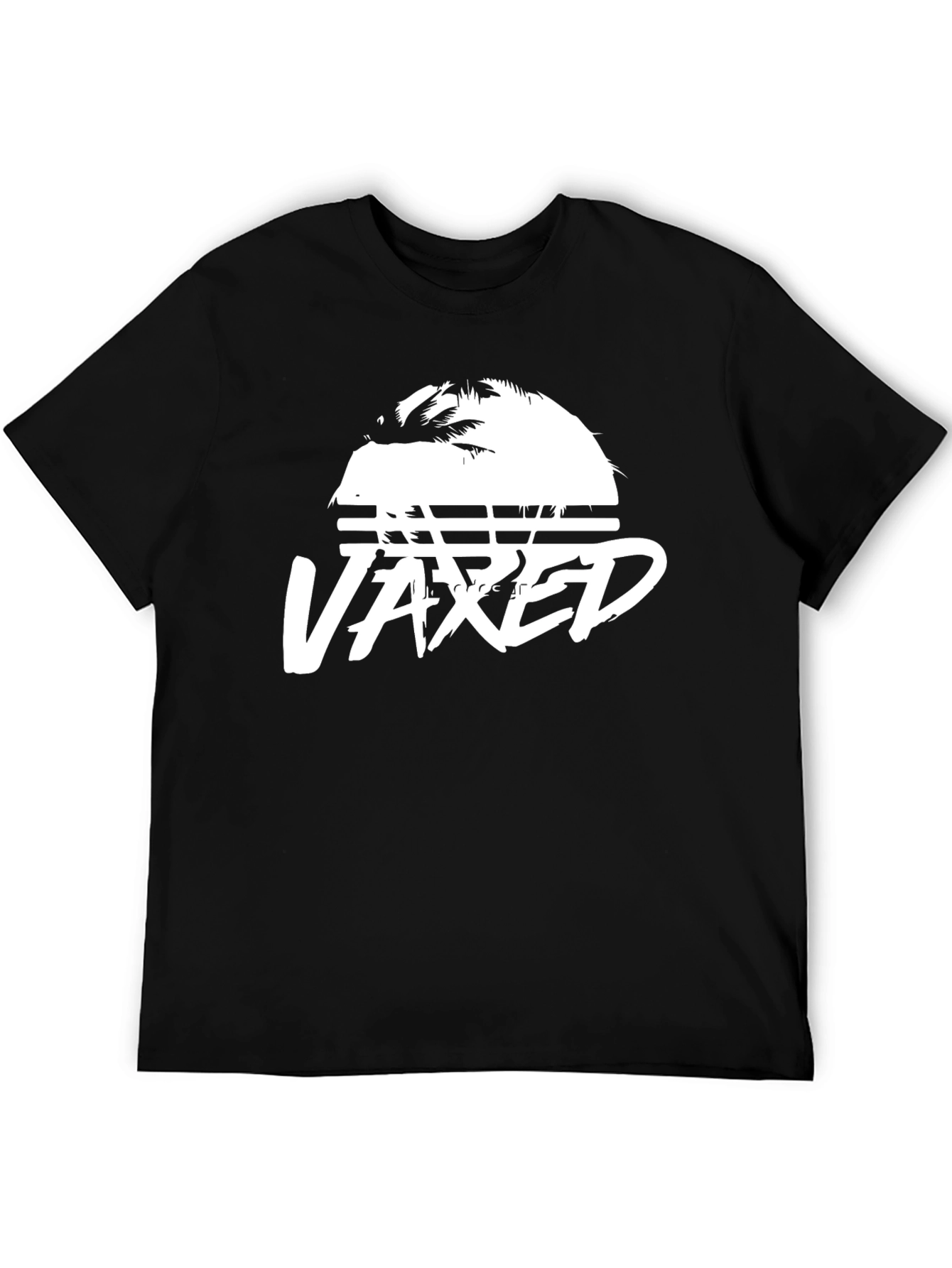Vaxed Palm Tee - Relaxed Fit Black T-Shirt