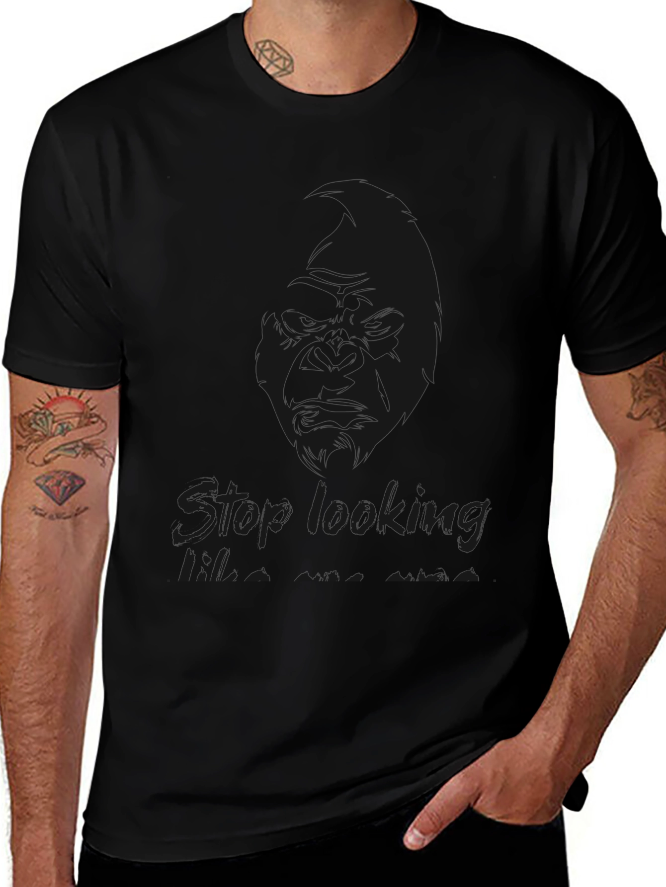 Mens Black Graphic T-Shirt