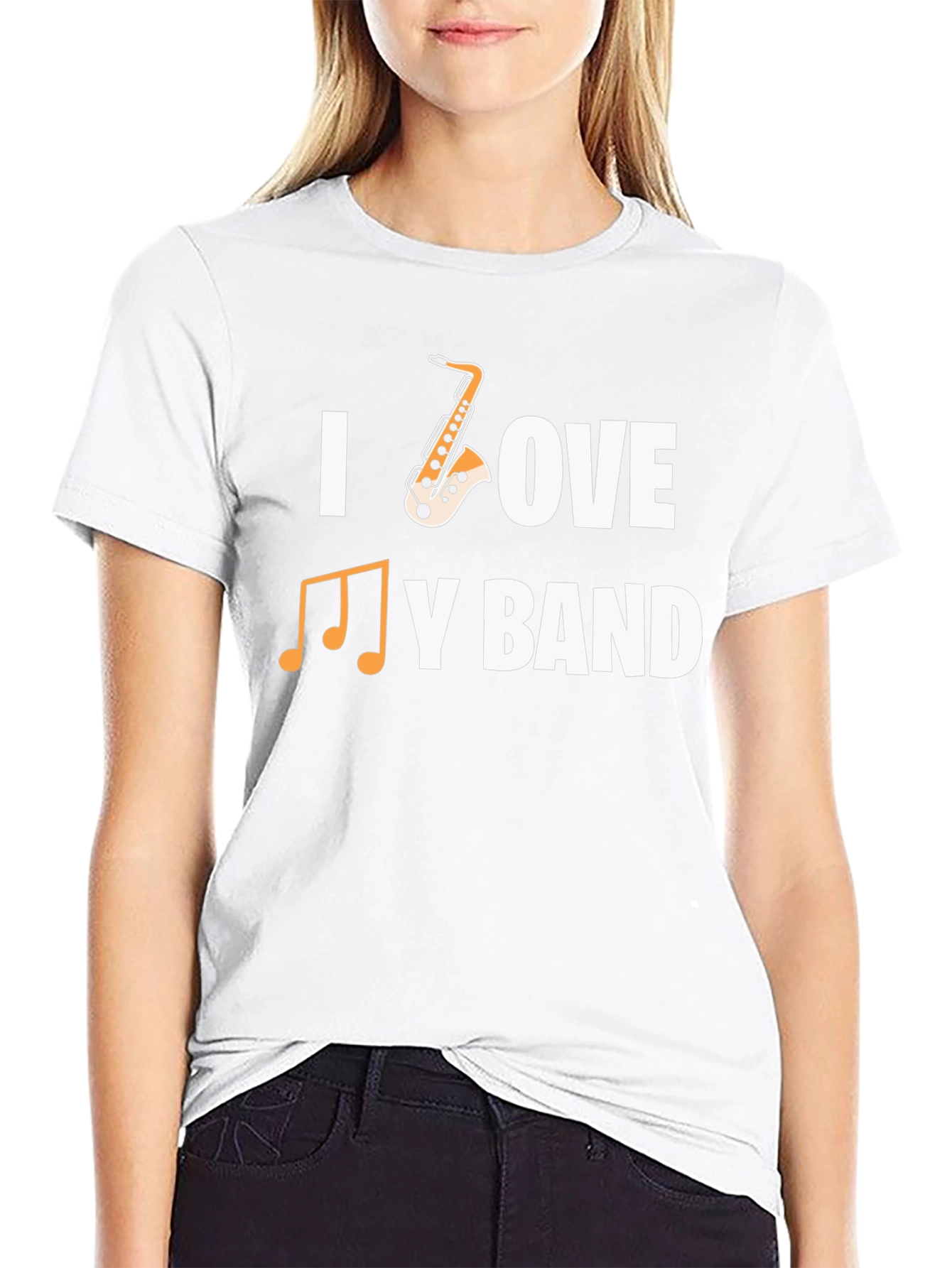 I Love My Band Saxophone Music T-Shirt