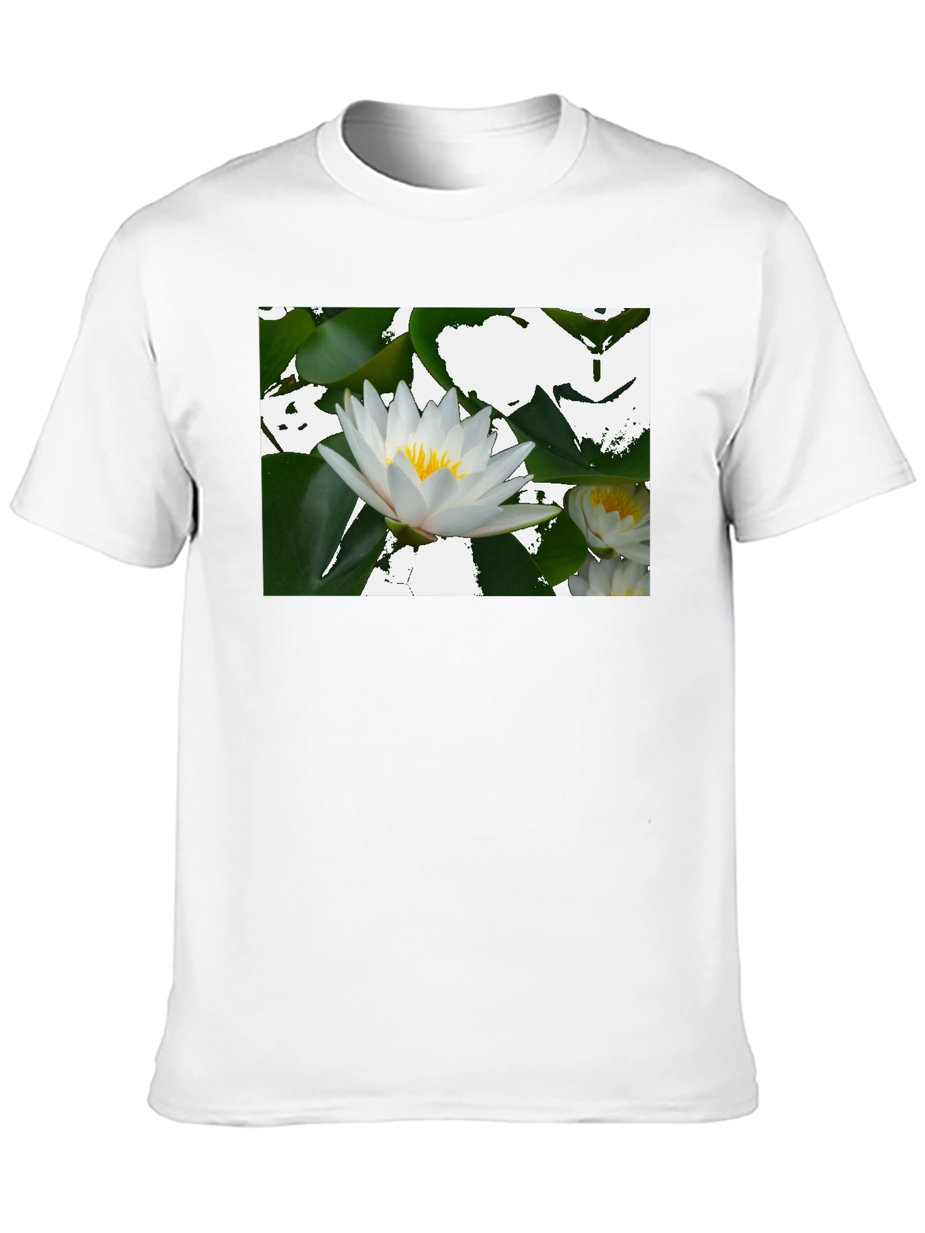 White Lotus Flower Graphic Tee