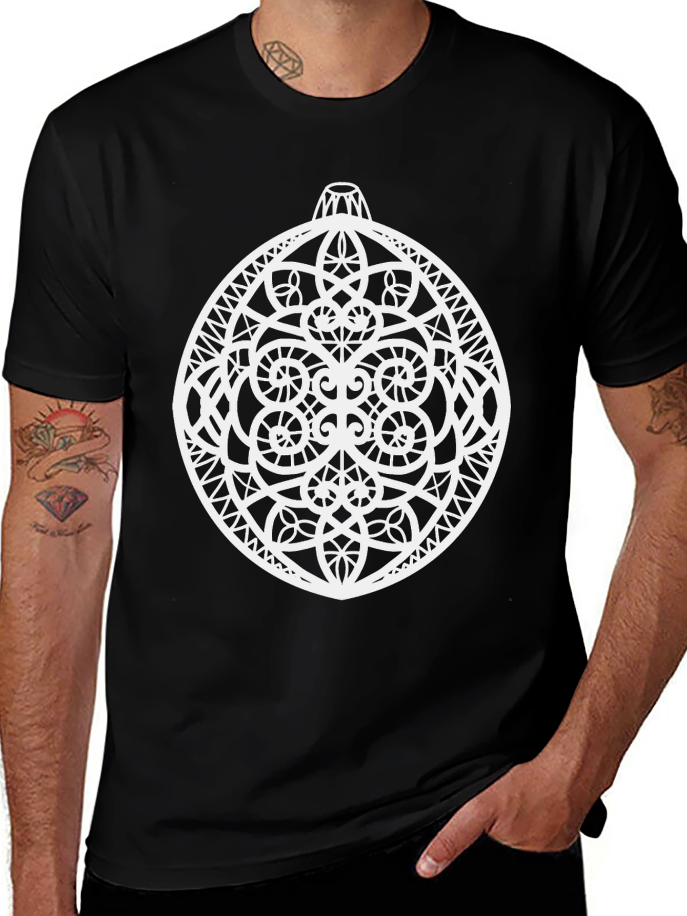 Ornament Graphic Black T-Shirt