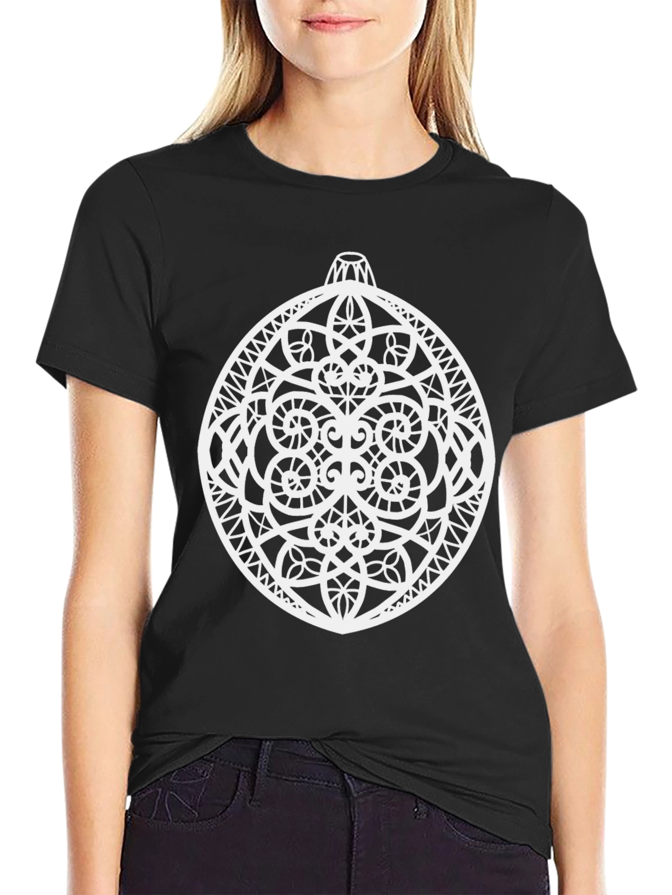 Ornament Graphic Black T-Shirt