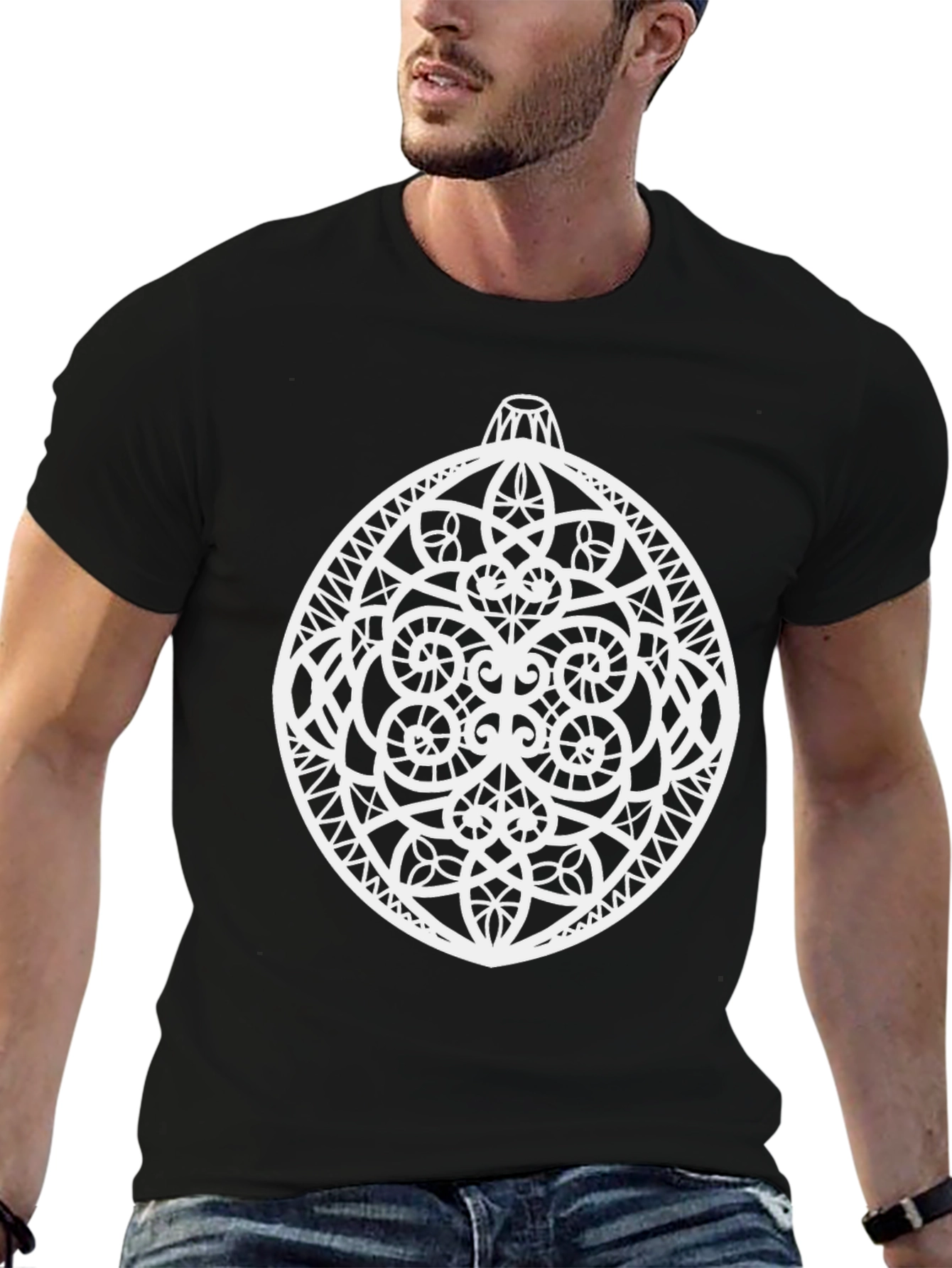 Ornament Graphic Black T-Shirt
