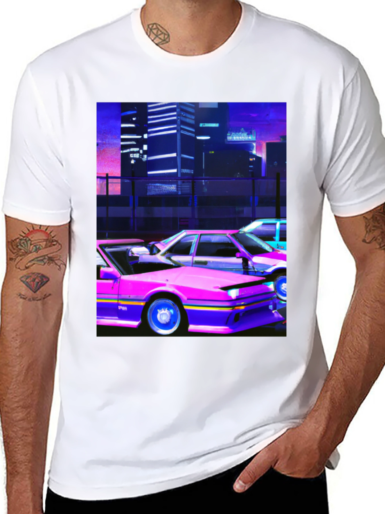 Retro Wave Car T-Shirt