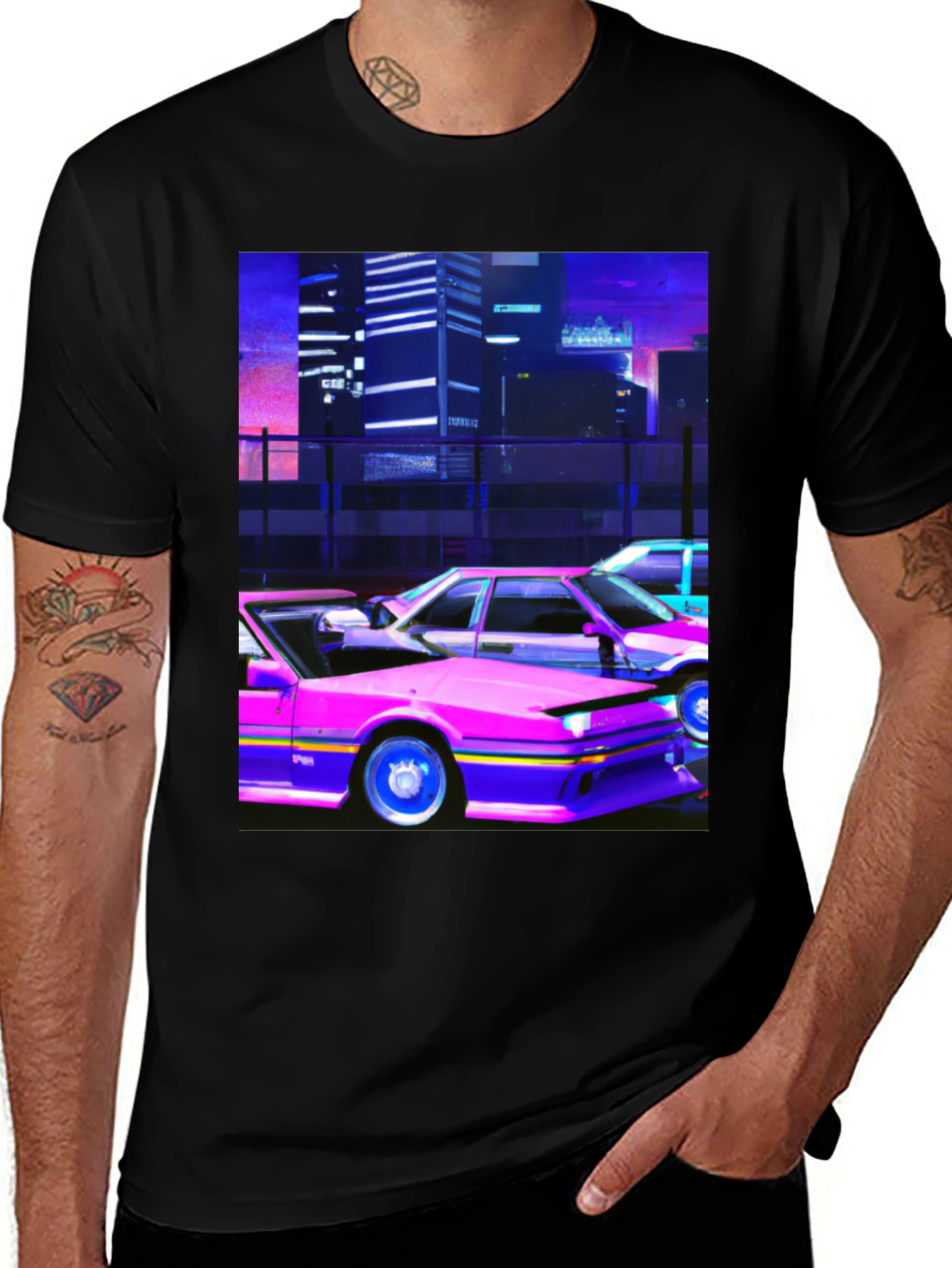 Retro Wave Car T-Shirt