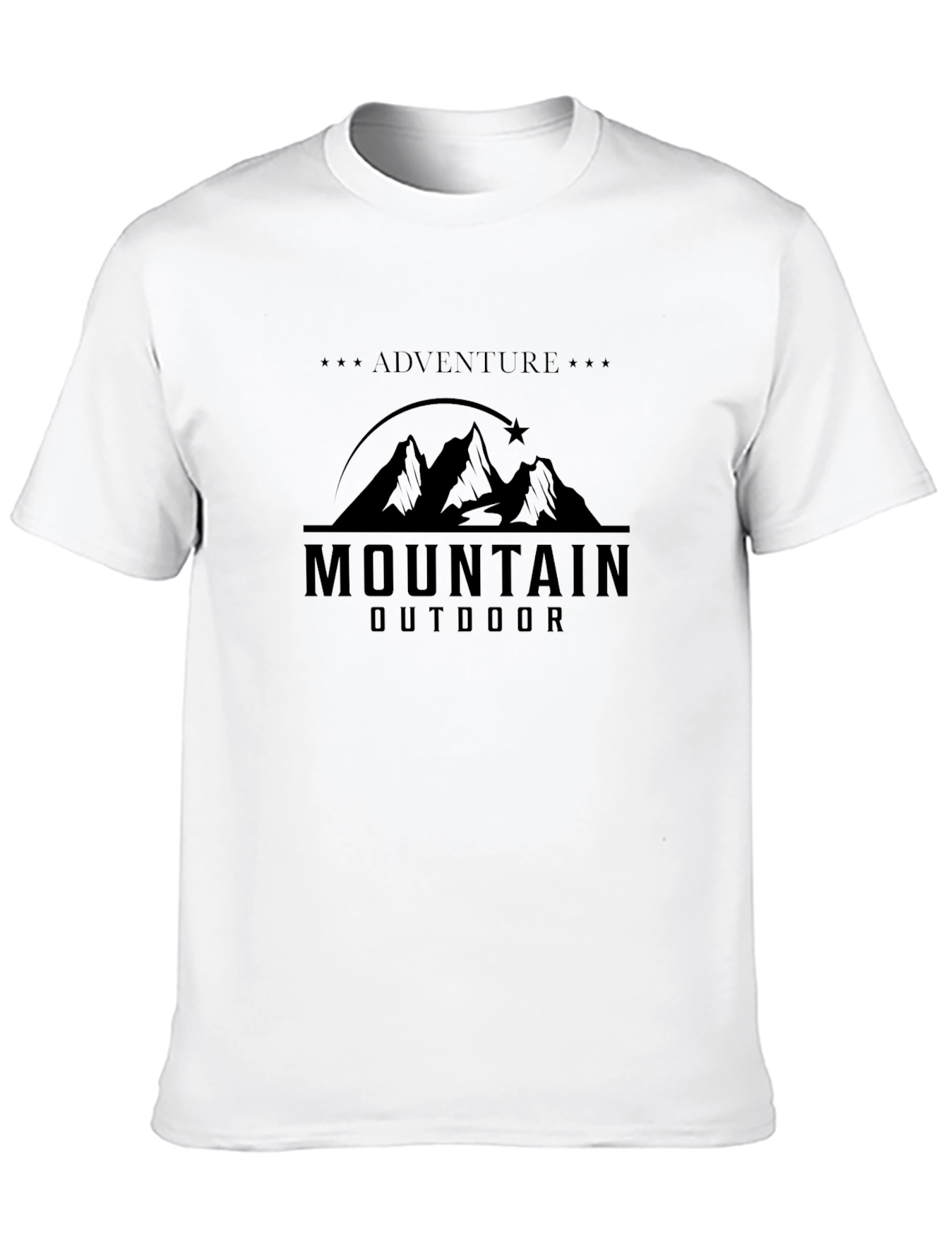 Adventure Mountain Outdoor Graphic Black T-Shirt