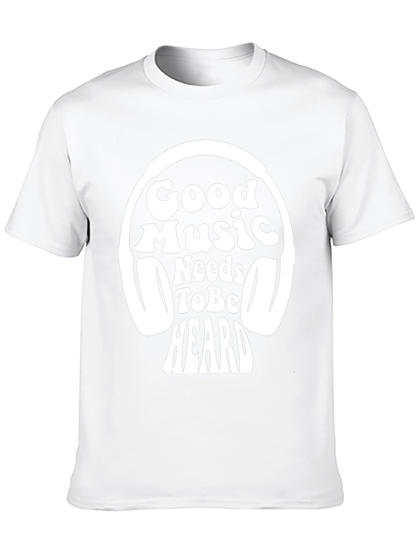 Good Music Headphones Black T-Shirt