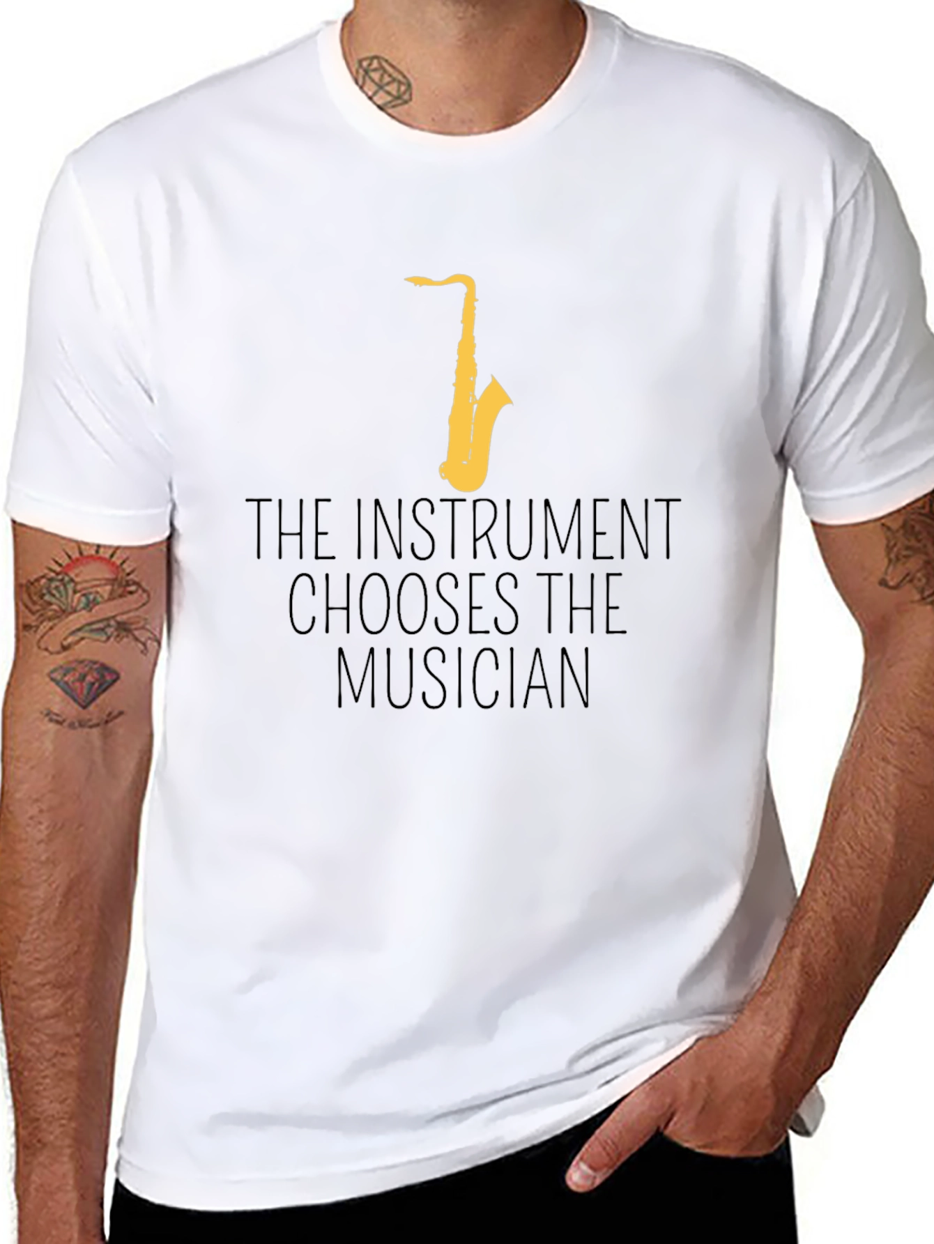 Saxophone T-Shirt - The Instrument Chooses The Musician