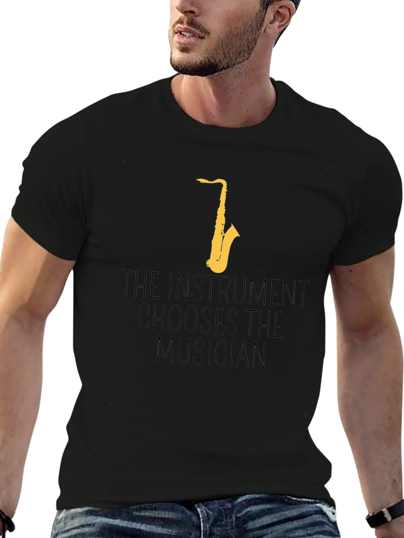 Saxophone T-Shirt - The Instrument Chooses The Musician
