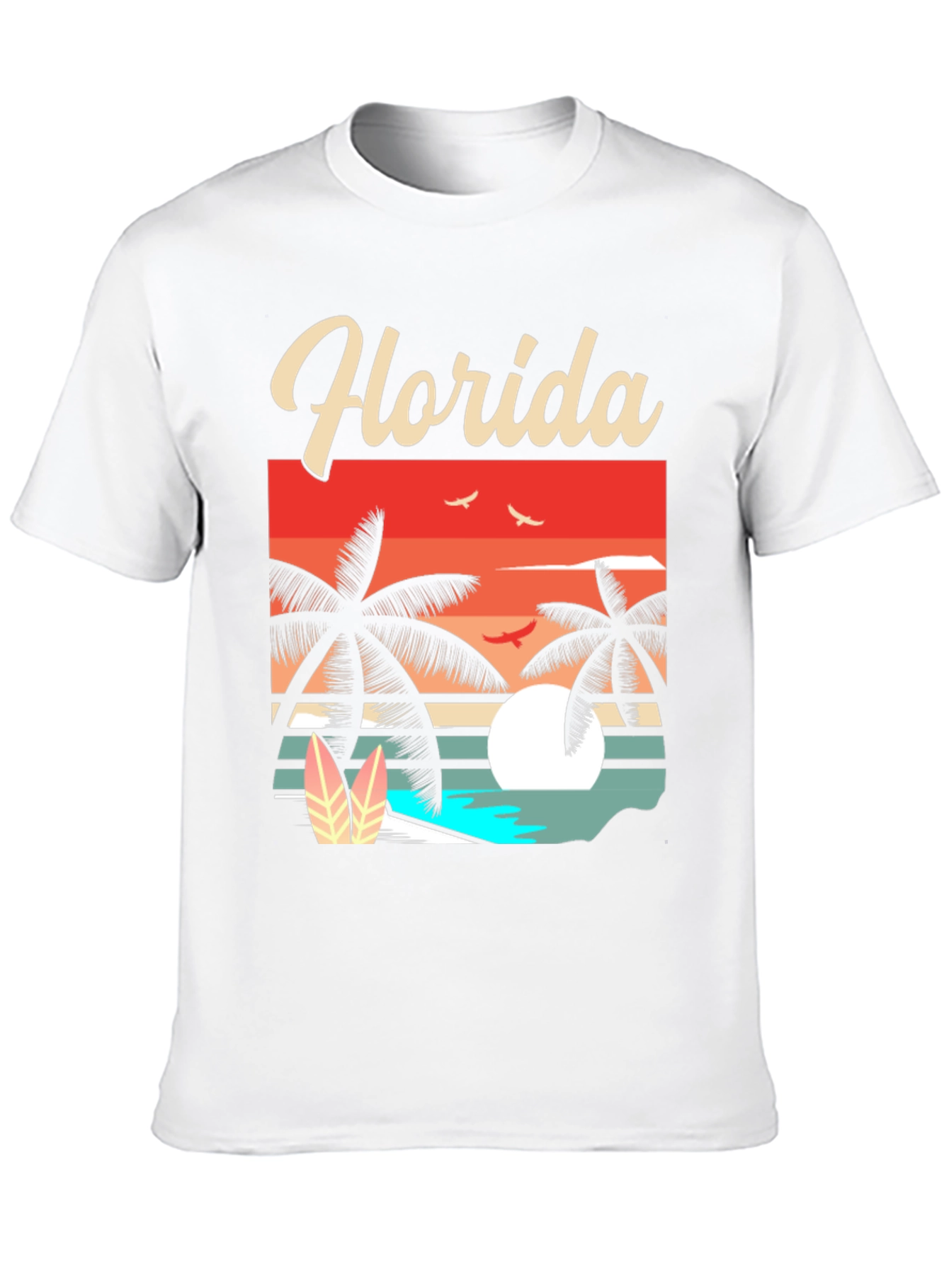 Florida Retro Sunset Palm T-Shirt