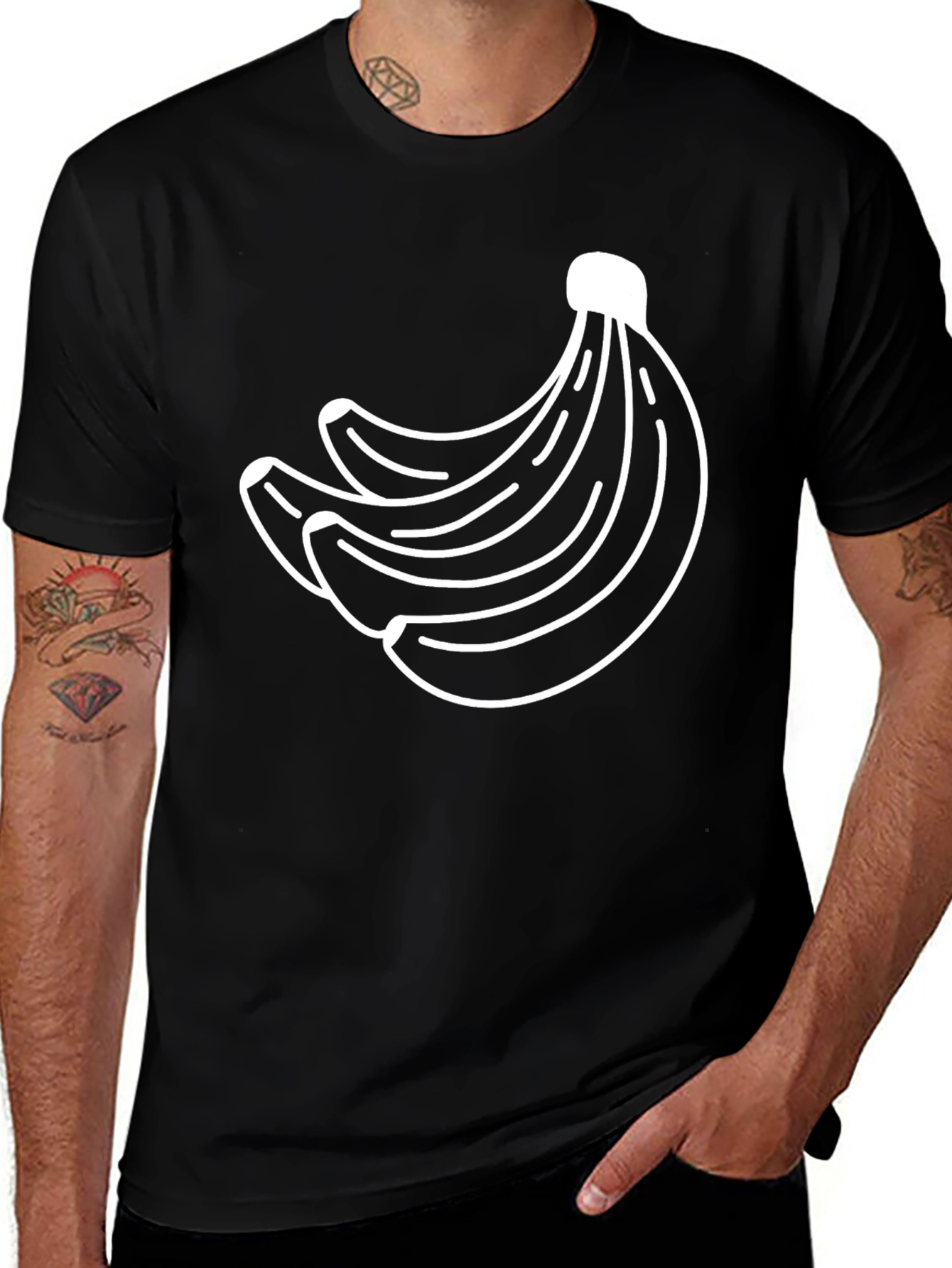 Banana Bunch Graphic Tee - Stylish Fruit Shirt