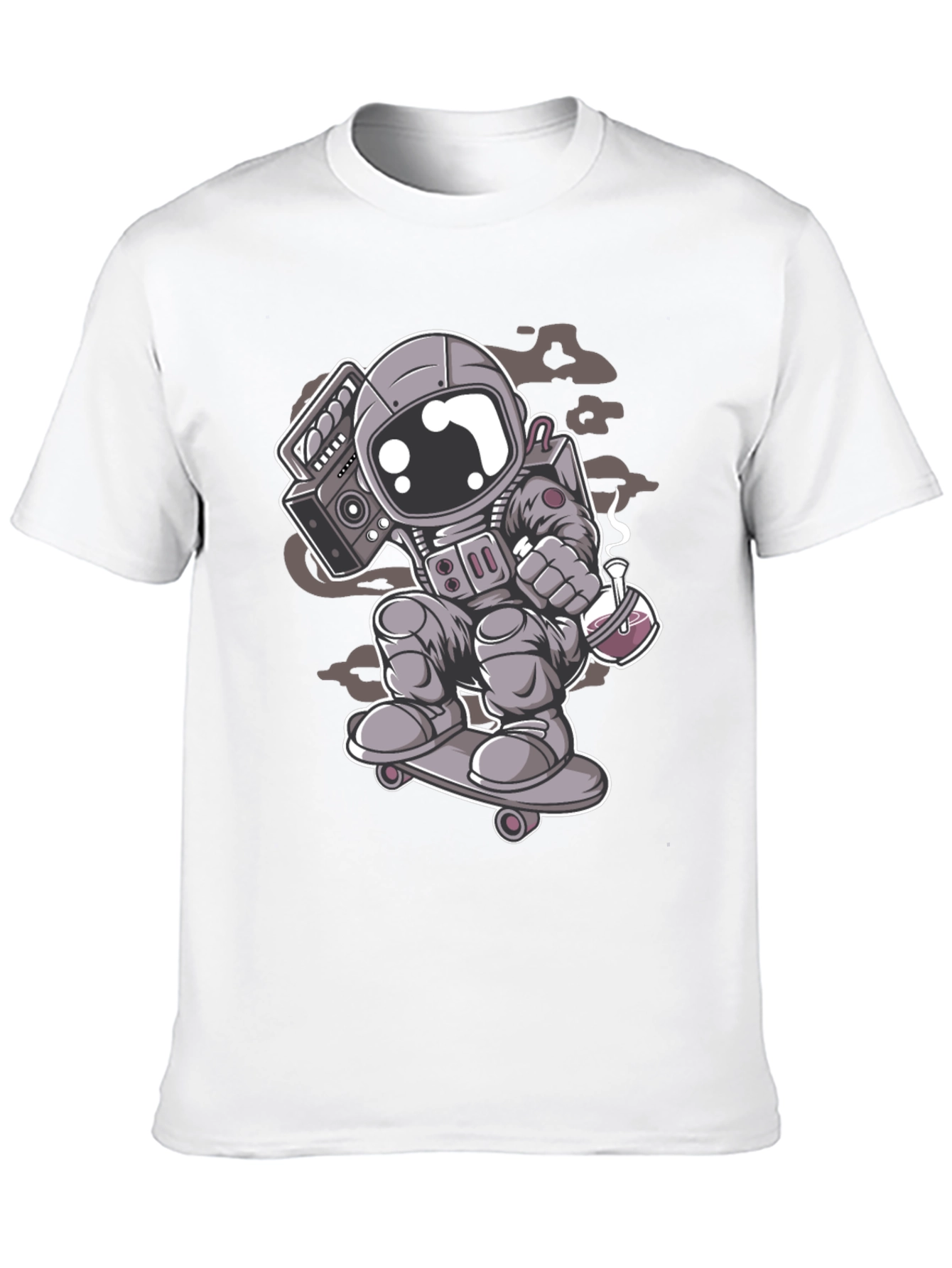 Astronaut Skateboard T-Shirt - Cool Graphic Tee