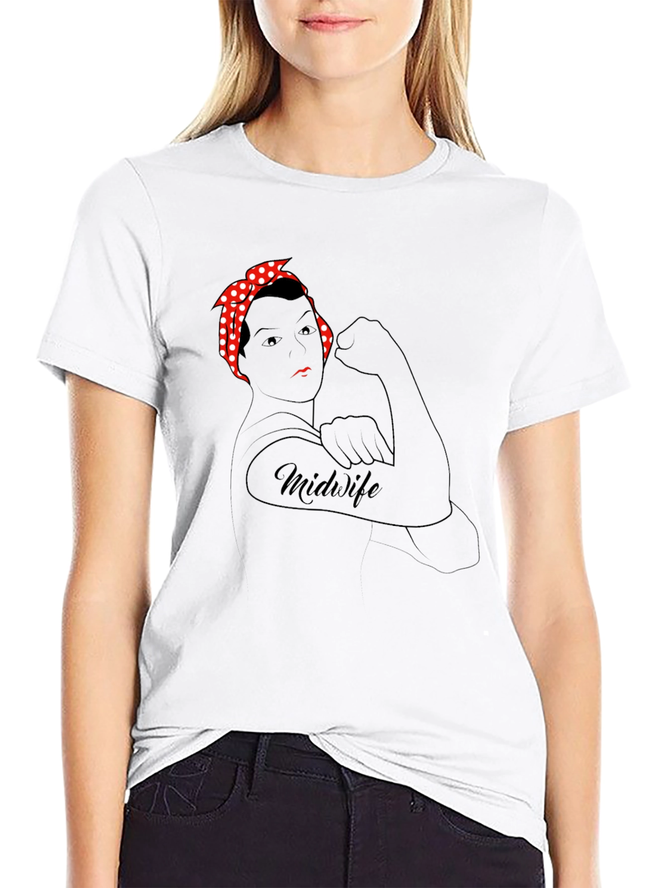 Midwife Rosie the Riveter T-Shirt