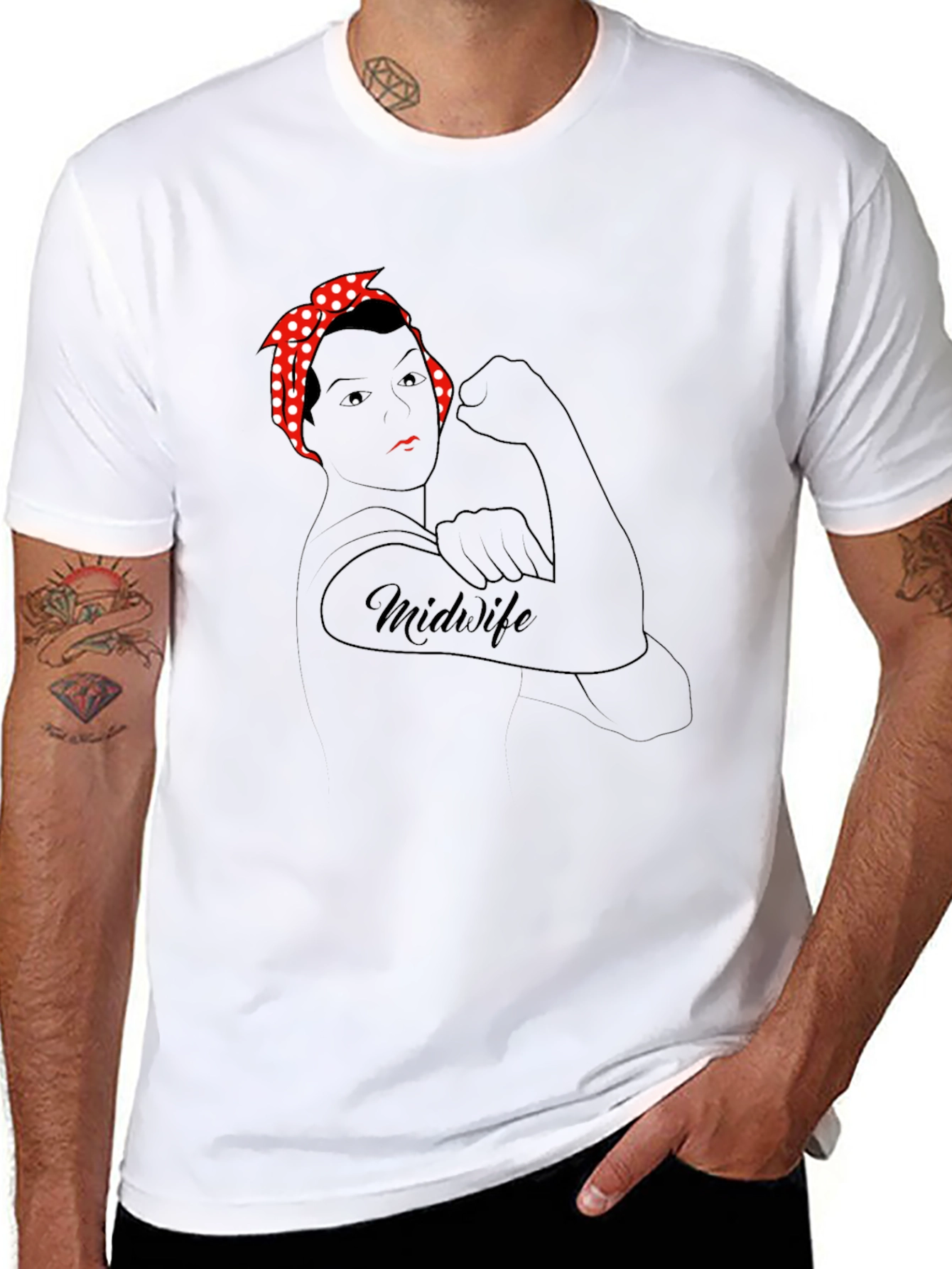 Midwife Rosie the Riveter T-Shirt