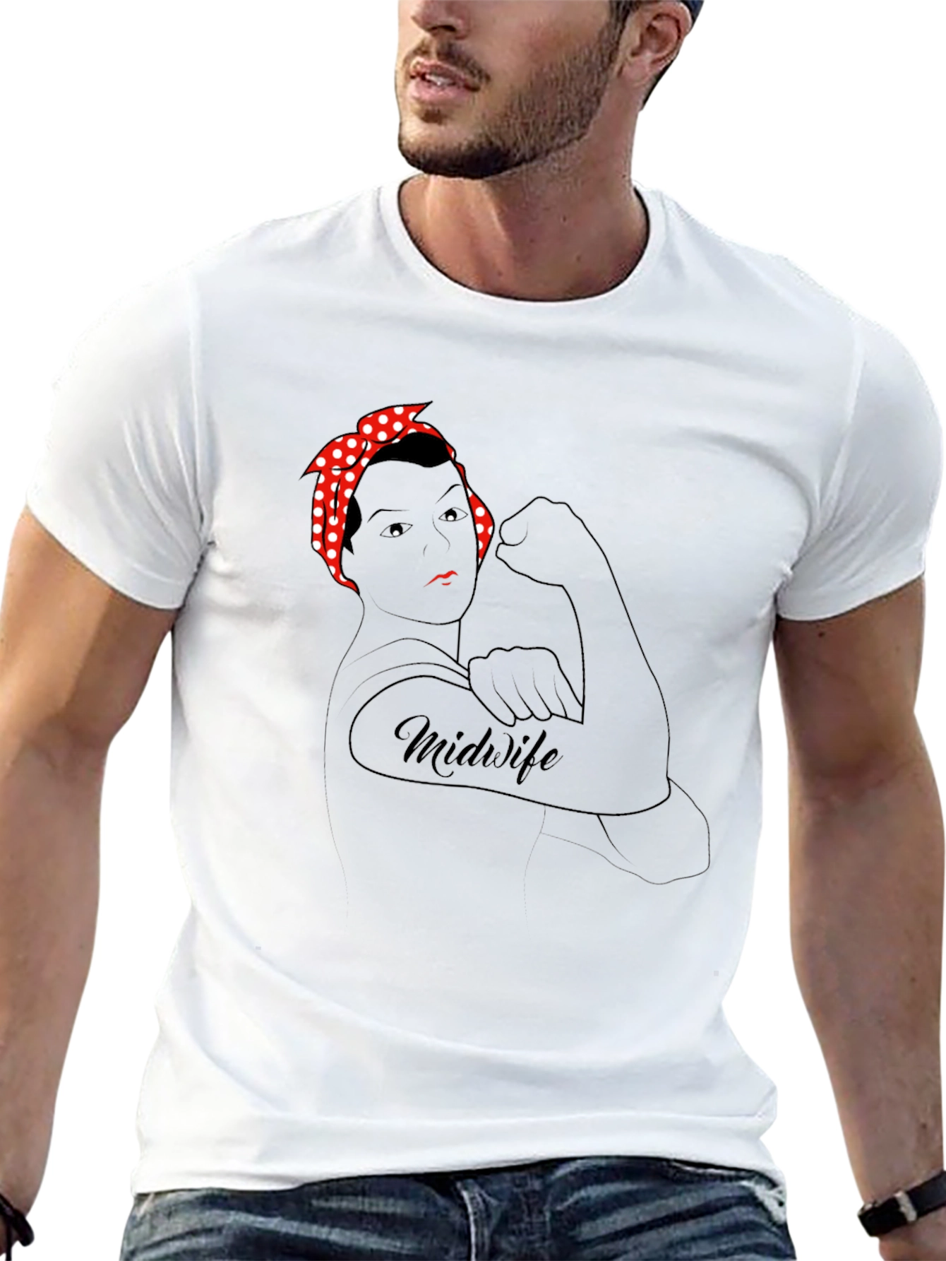 Midwife Rosie the Riveter T-Shirt