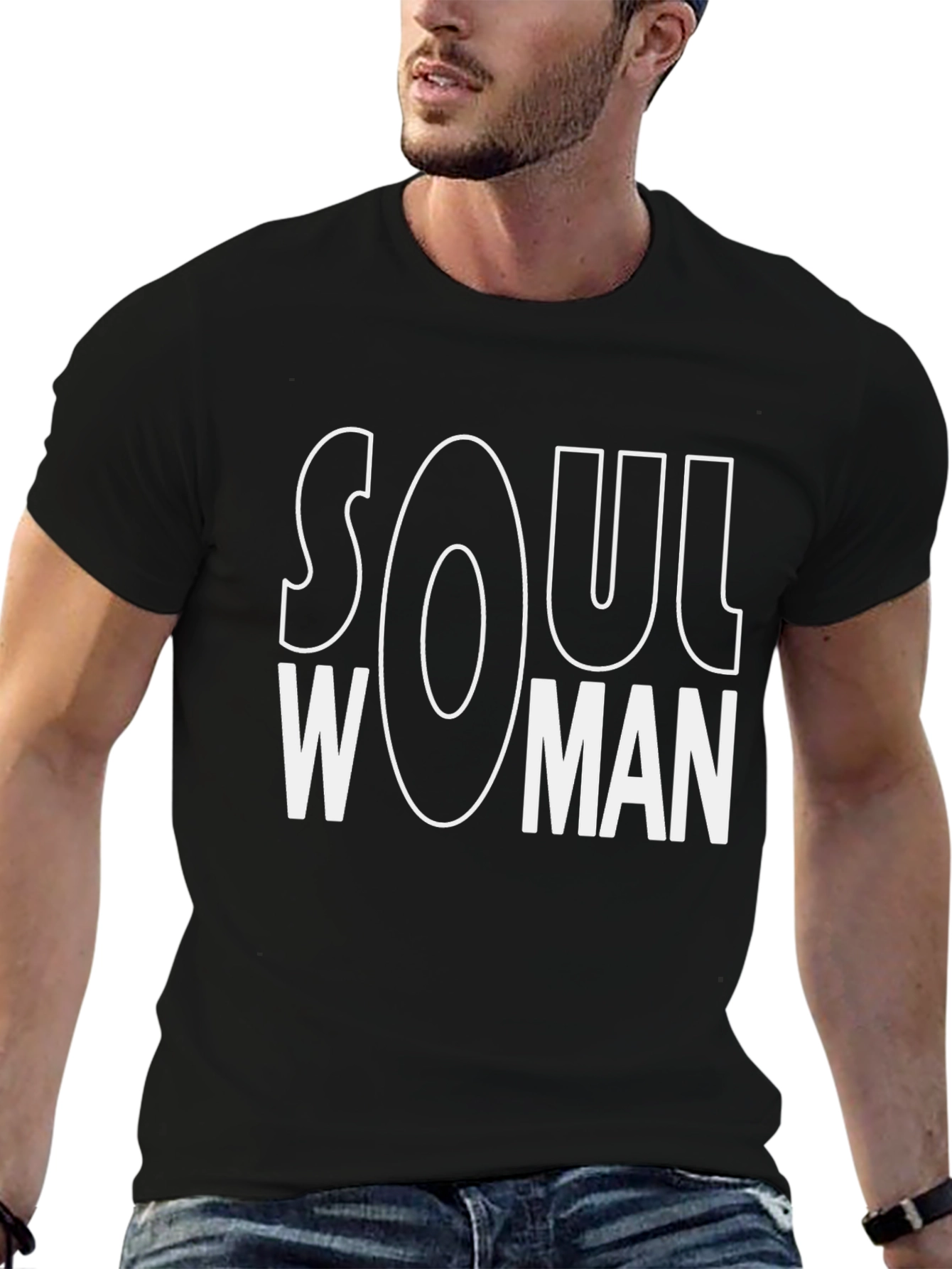 Soul Woman Black T-Shirt Graphic Print