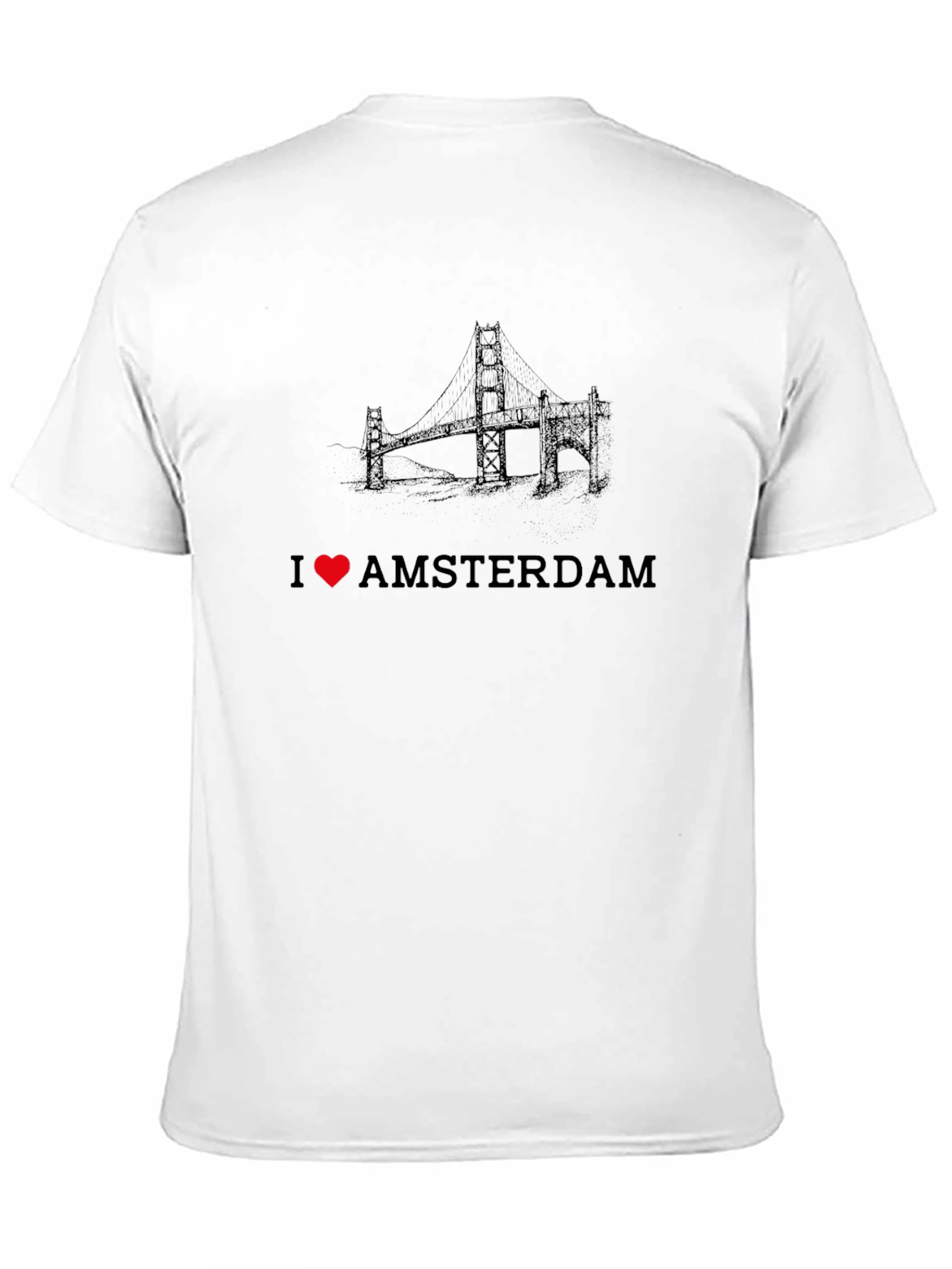 I Love Amsterdam Black Graphic Tee
