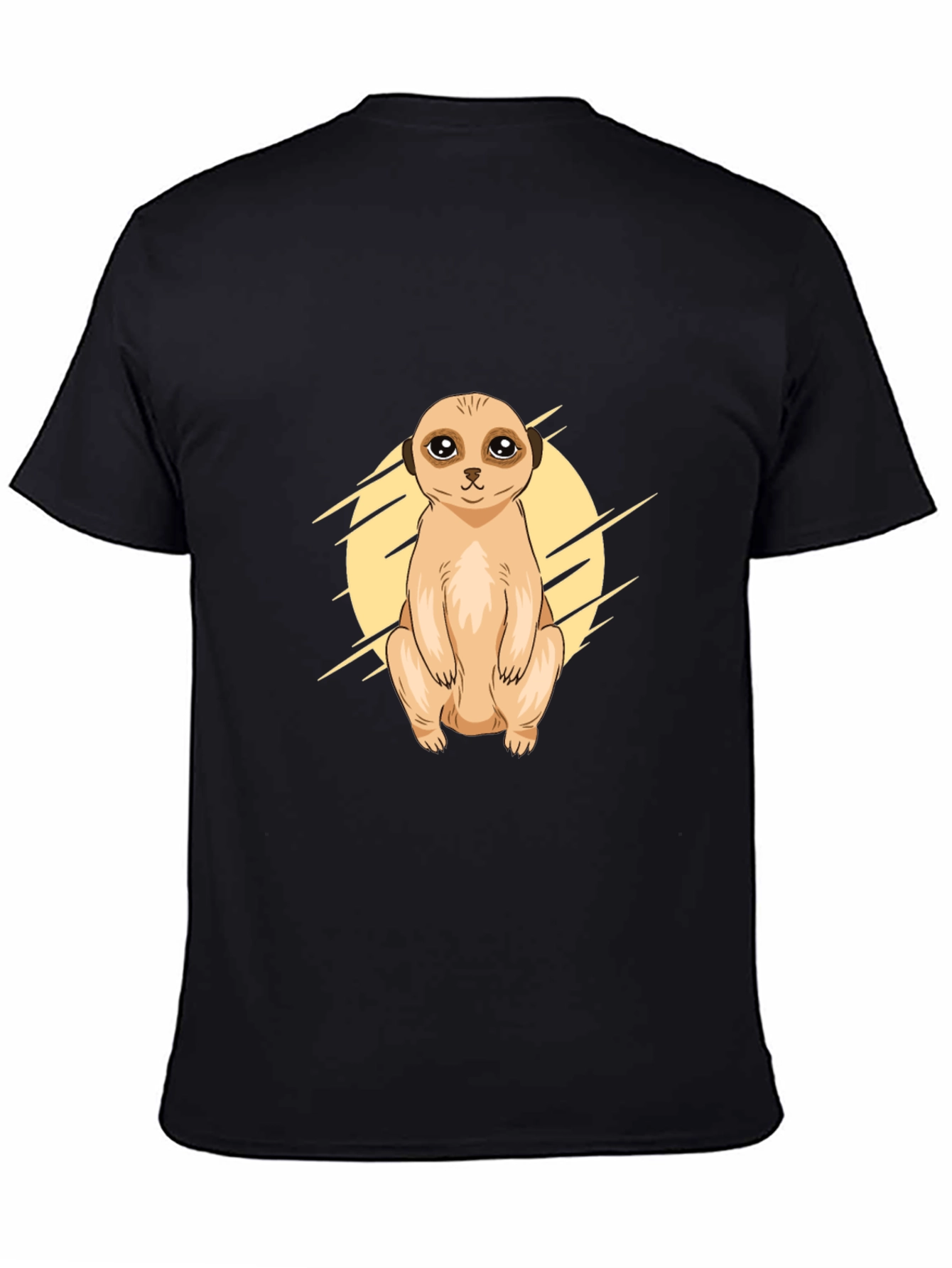 Meerkat Graphic Tee - Black Cotton T-Shirt