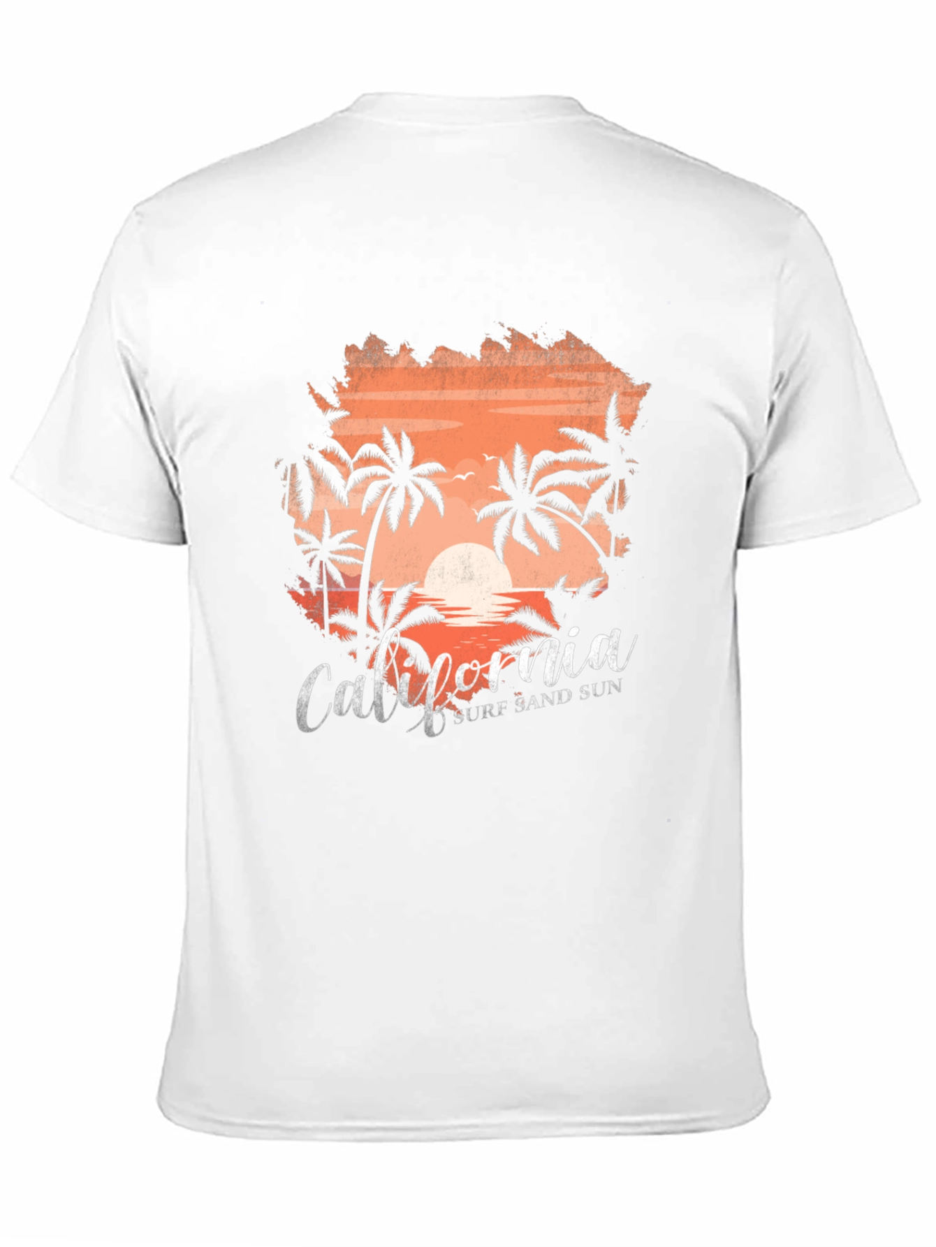 California Surf Sand Sun Black T-Shirt