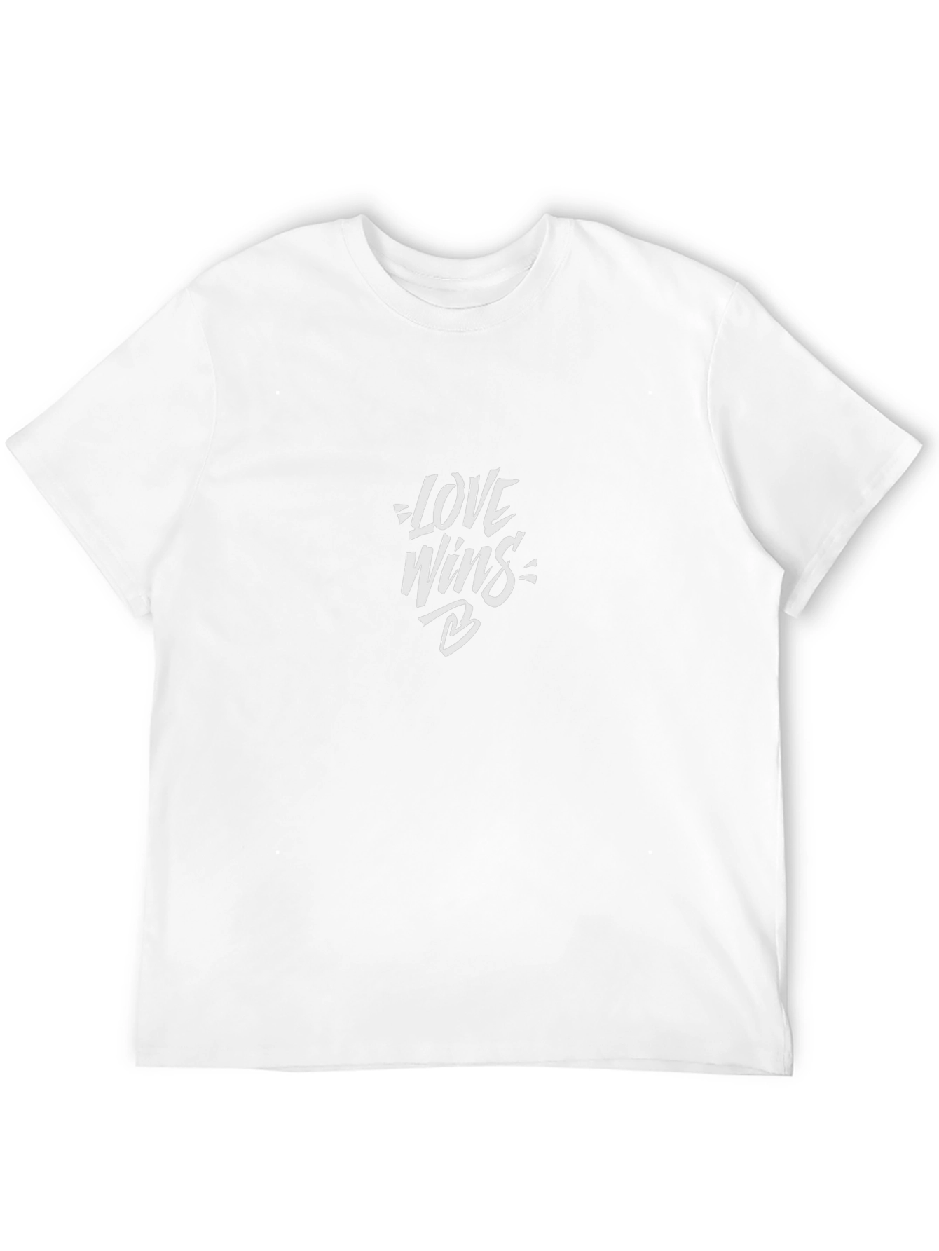 Love Wins Graphic Tee - Black Cotton Casual T-Shirt