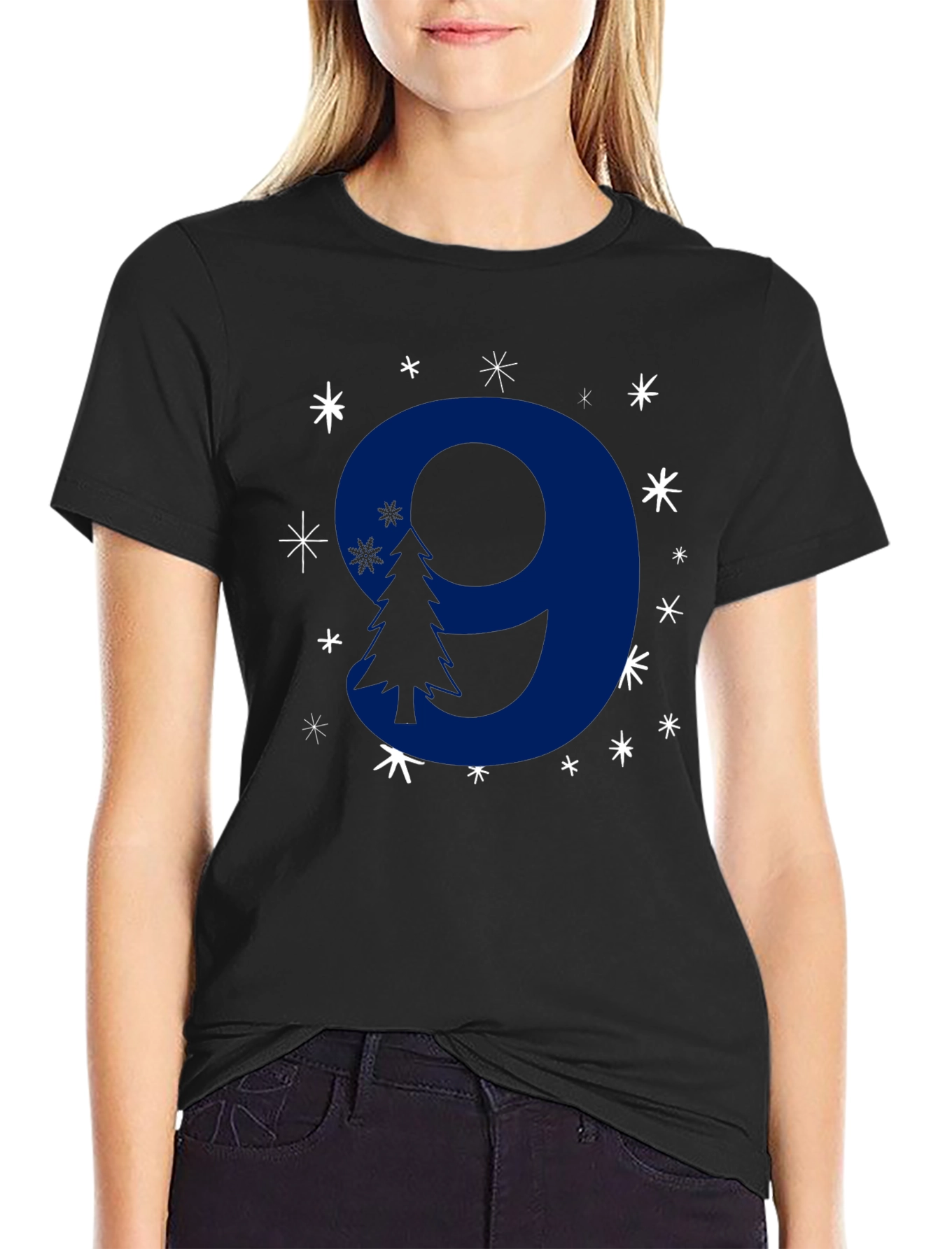 Festive Number 9 Holiday Tee