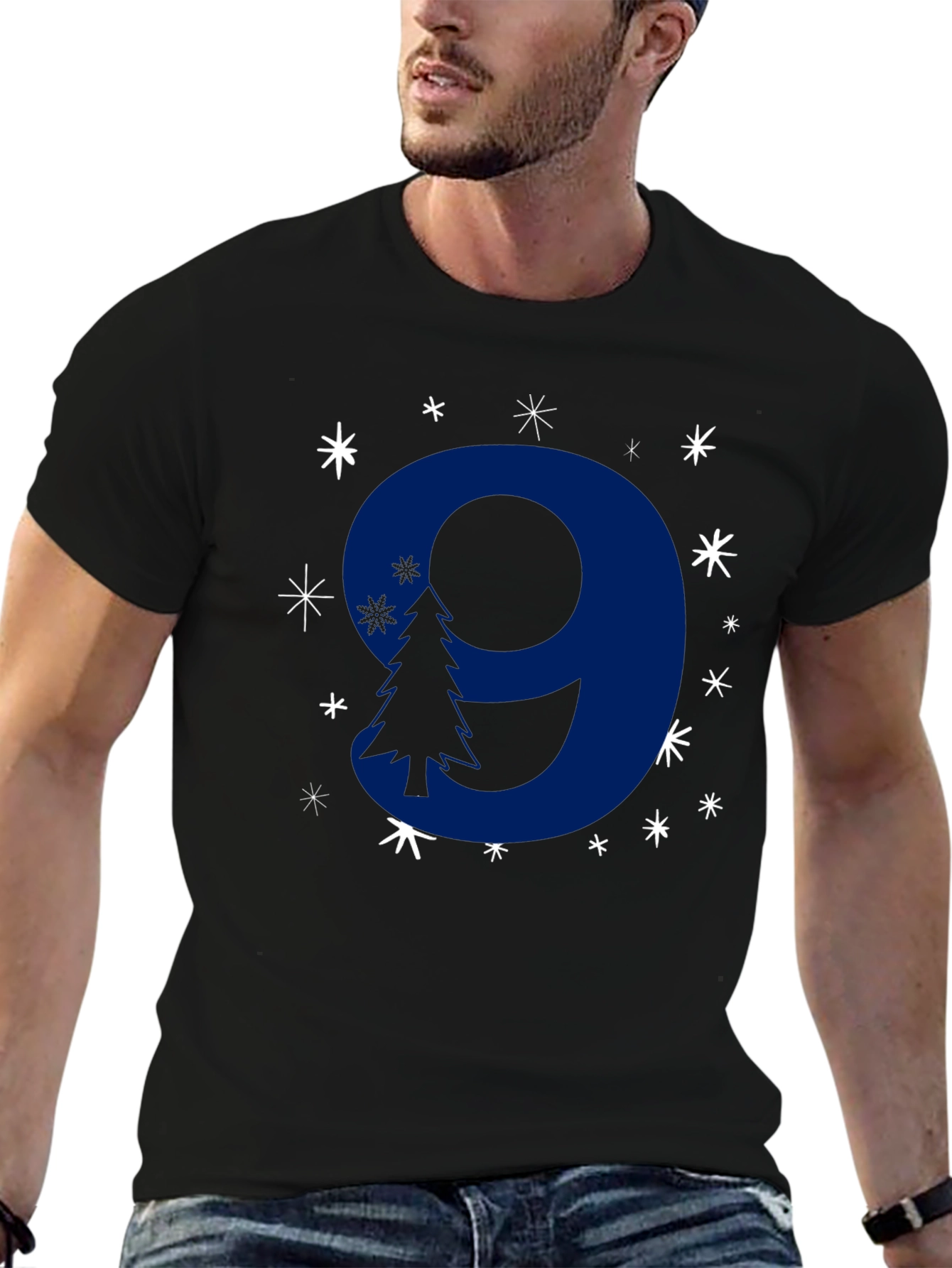 Festive Number 9 Holiday Tee