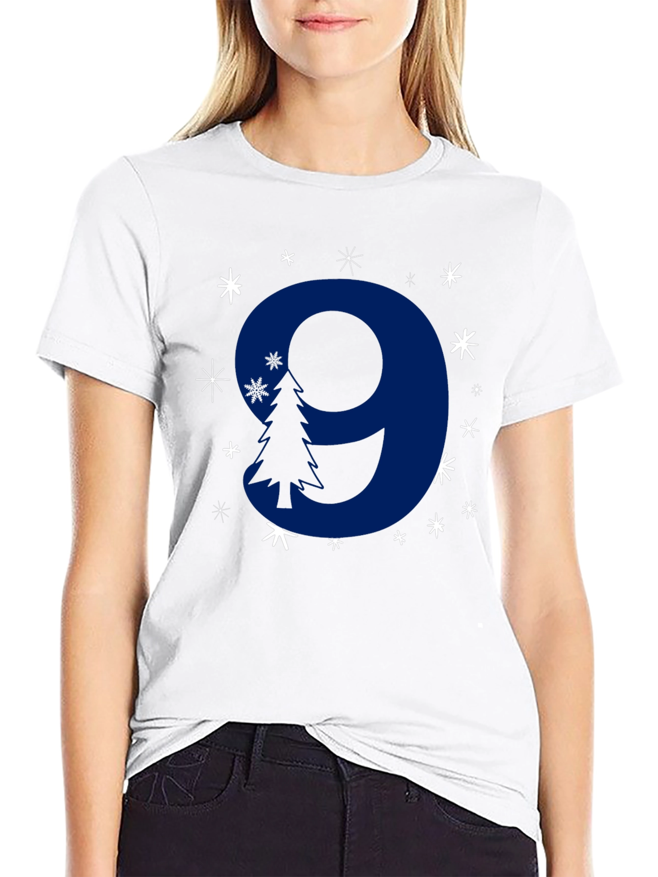 Festive Number 9 Holiday Tee