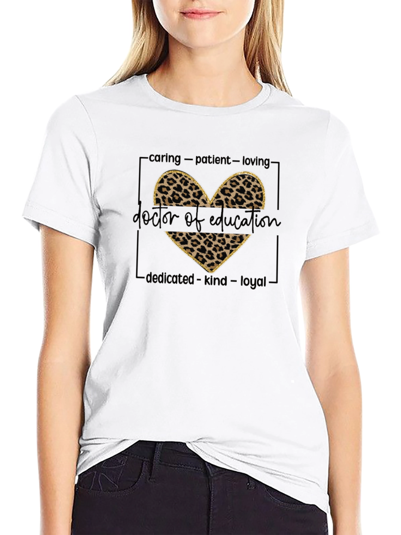 Doctor of Education Leopard Heart T-Shirt