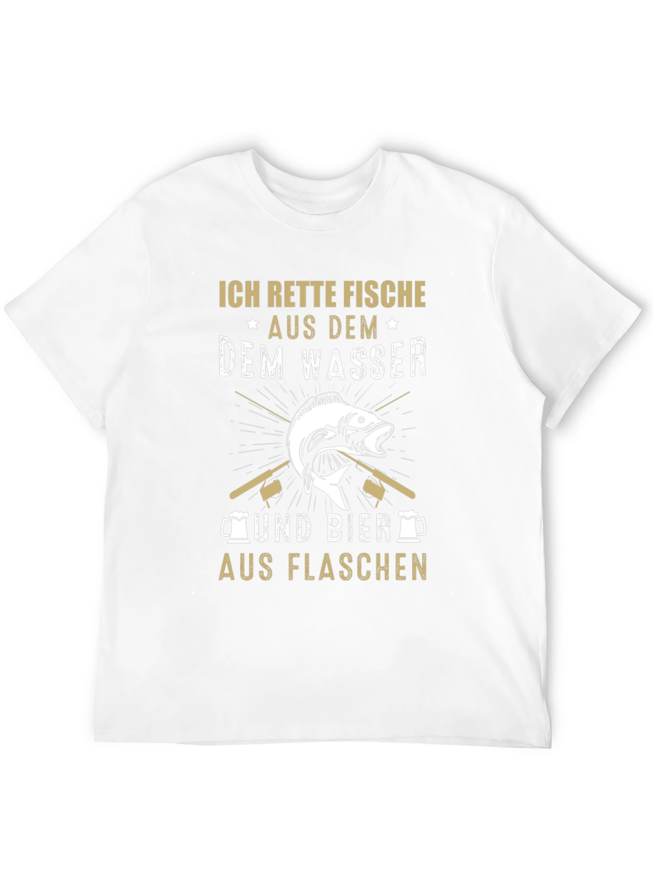 Funny Fishing & Beer T-Shirt - Ich Rette Fische