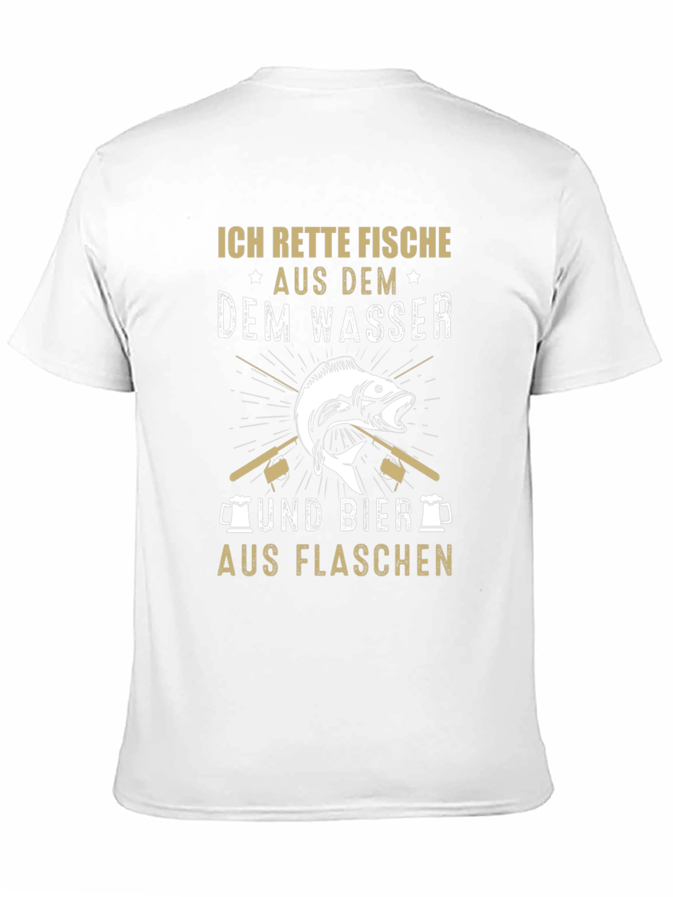 Funny Fishing & Beer T-Shirt - Ich Rette Fische