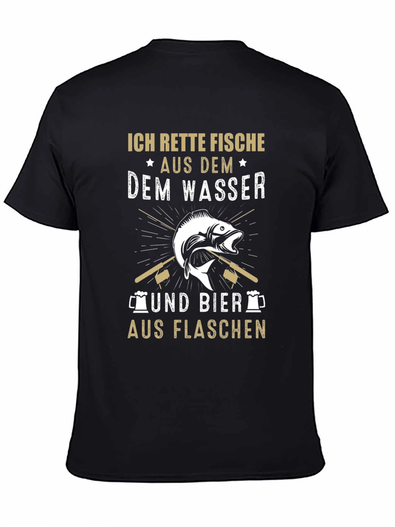 Funny Fishing & Beer T-Shirt - Ich Rette Fische