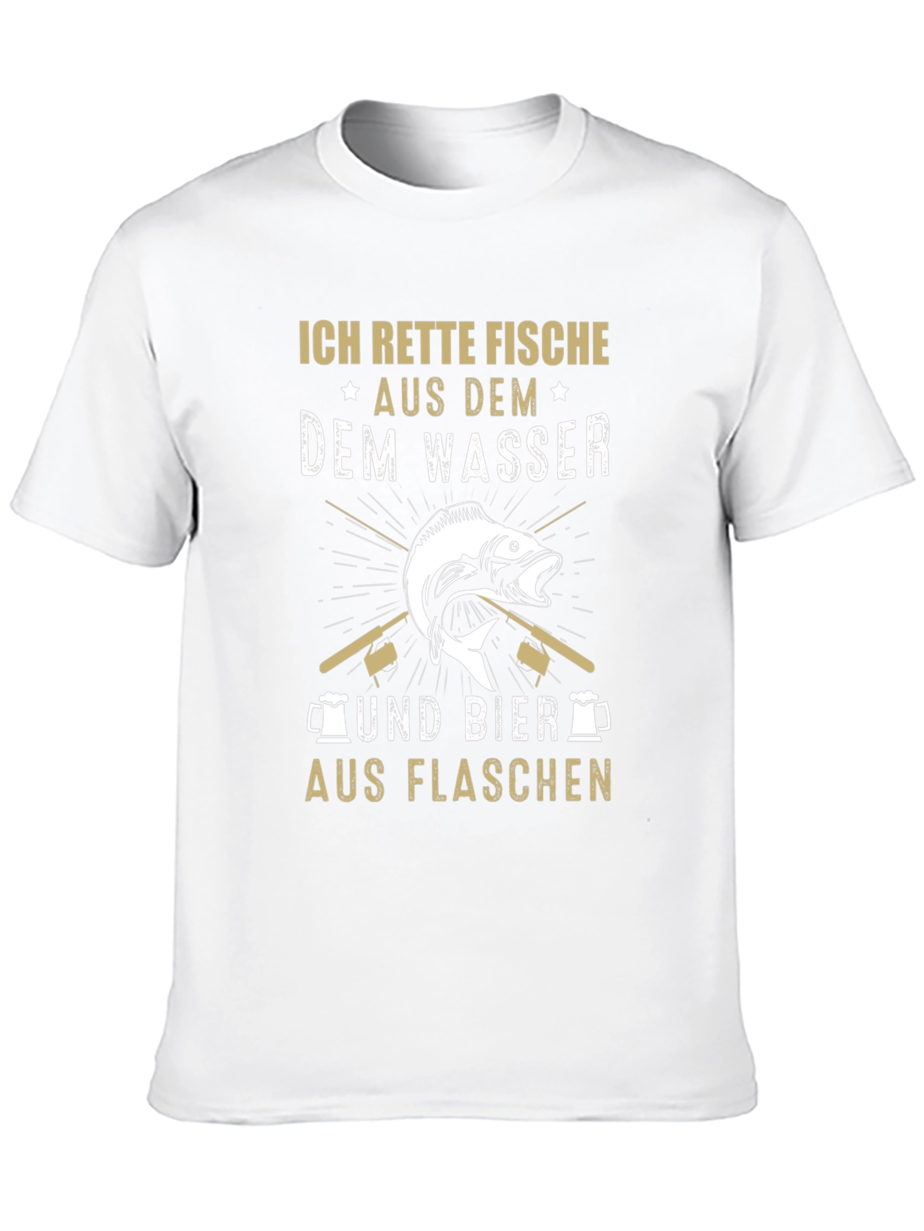 Funny Fishing & Beer T-Shirt - Ich Rette Fische