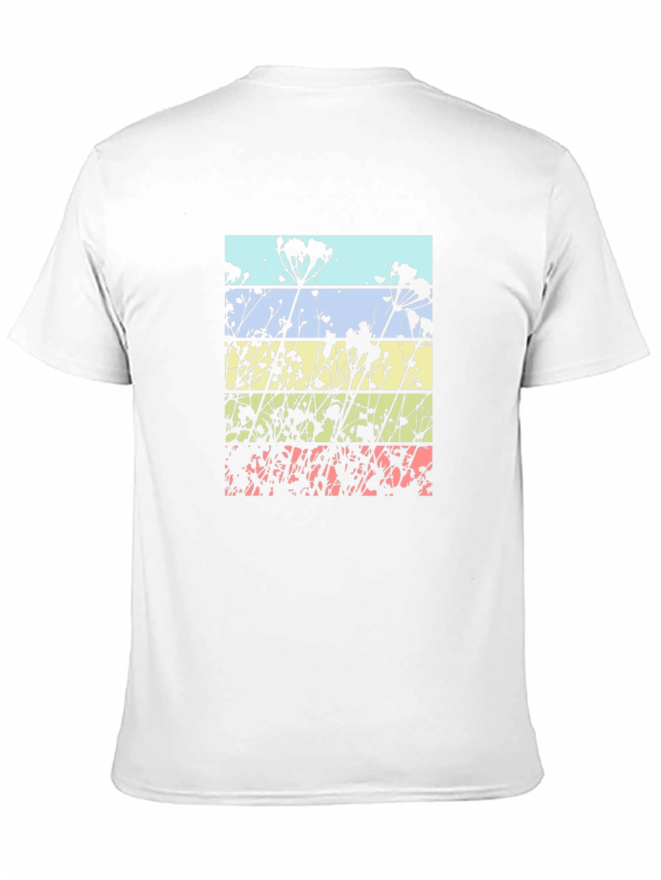 Black Floral Silhouette T-Shirt