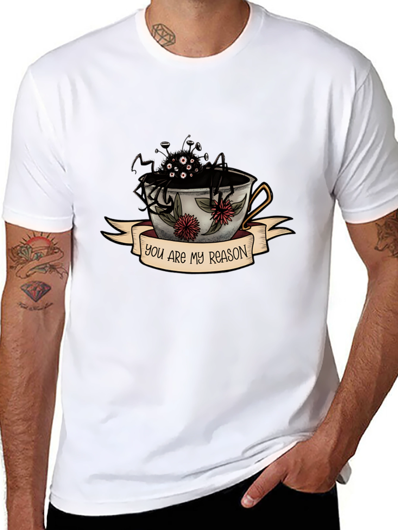 You Are My Reason Spider Tea Cup T-Shirt