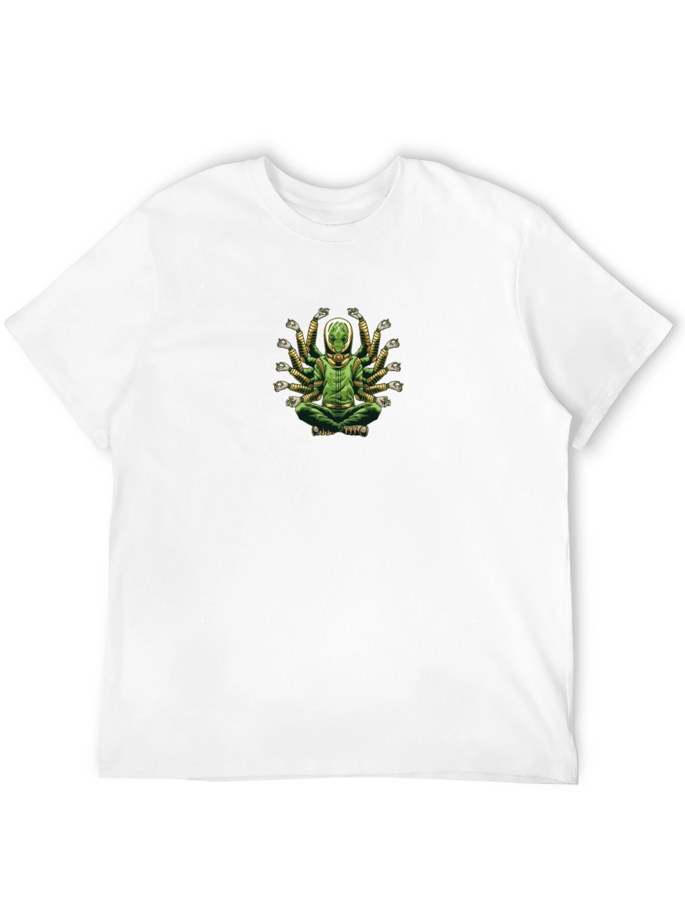 Meditating Alien T-Shirt - Relaxed Fit Cotton Tee