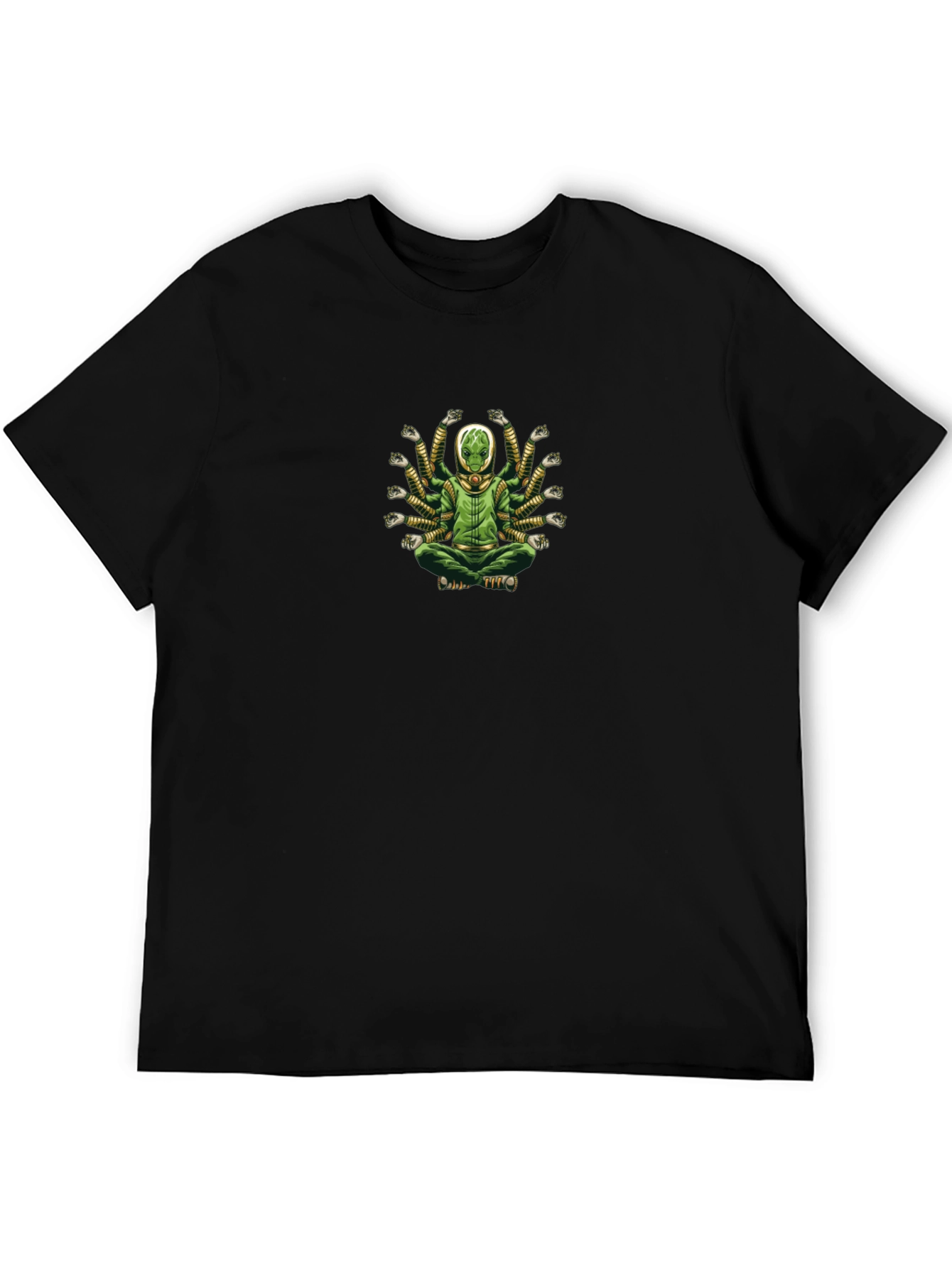 Meditating Alien T-Shirt - Relaxed Fit Cotton Tee