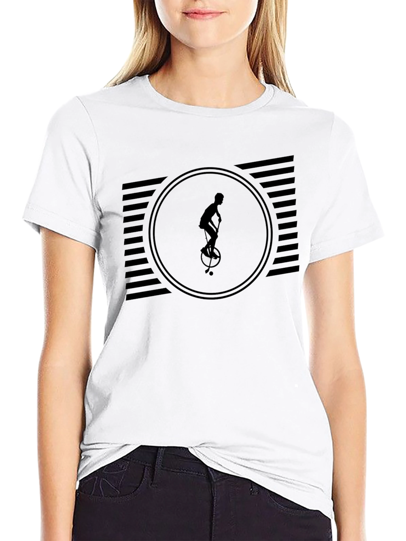 Unicycle Graphic Tee - Cool Black T-Shirt