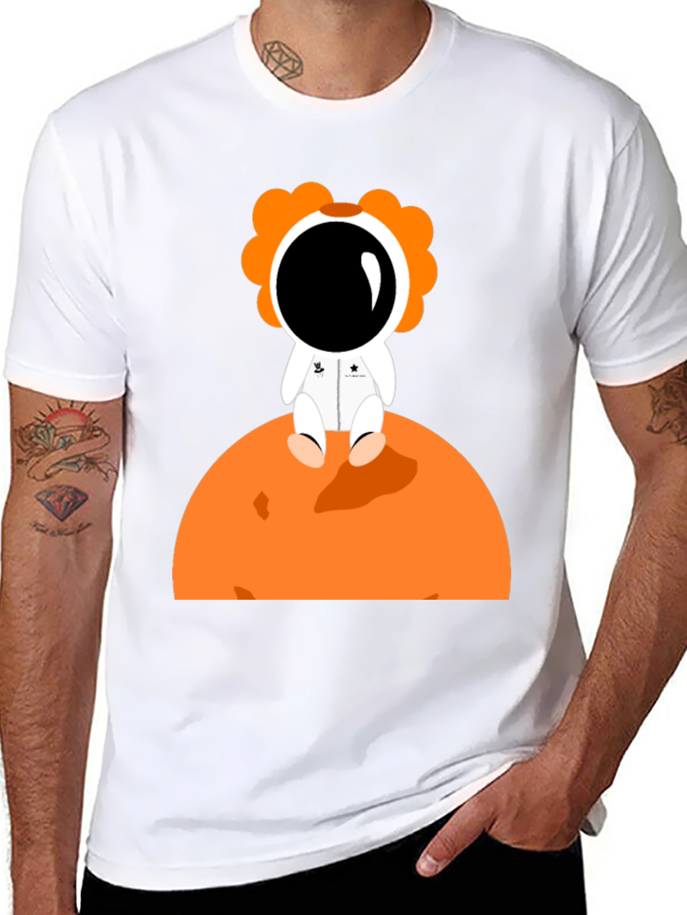 Astronaut Flower T-Shirt - Space Adventure Tee