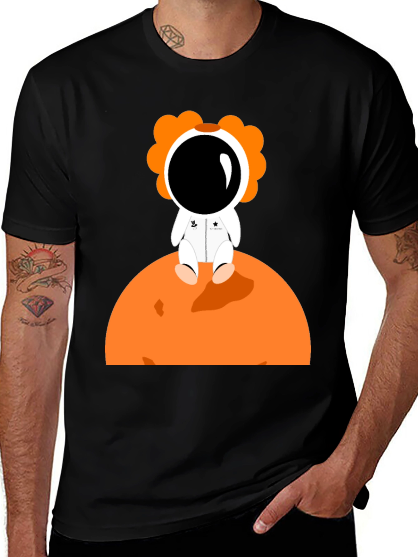 Astronaut Flower T-Shirt - Space Adventure Tee