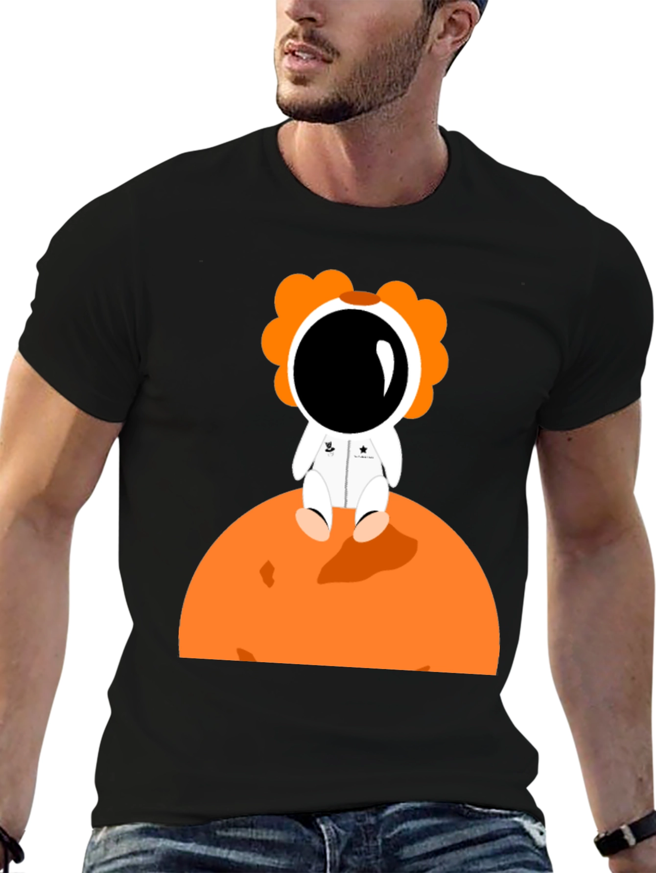 Astronaut Flower T-Shirt - Space Adventure Tee