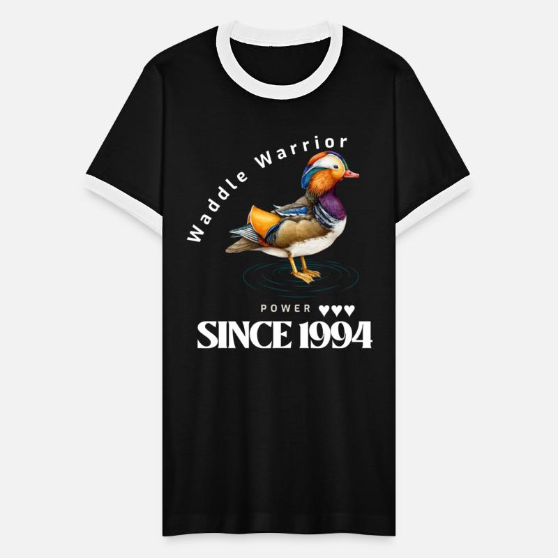 Mandarin duck, Waddle Warrior power T-shirt