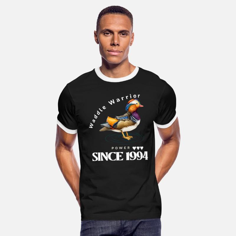 Mandarin duck, Waddle Warrior power T-shirt