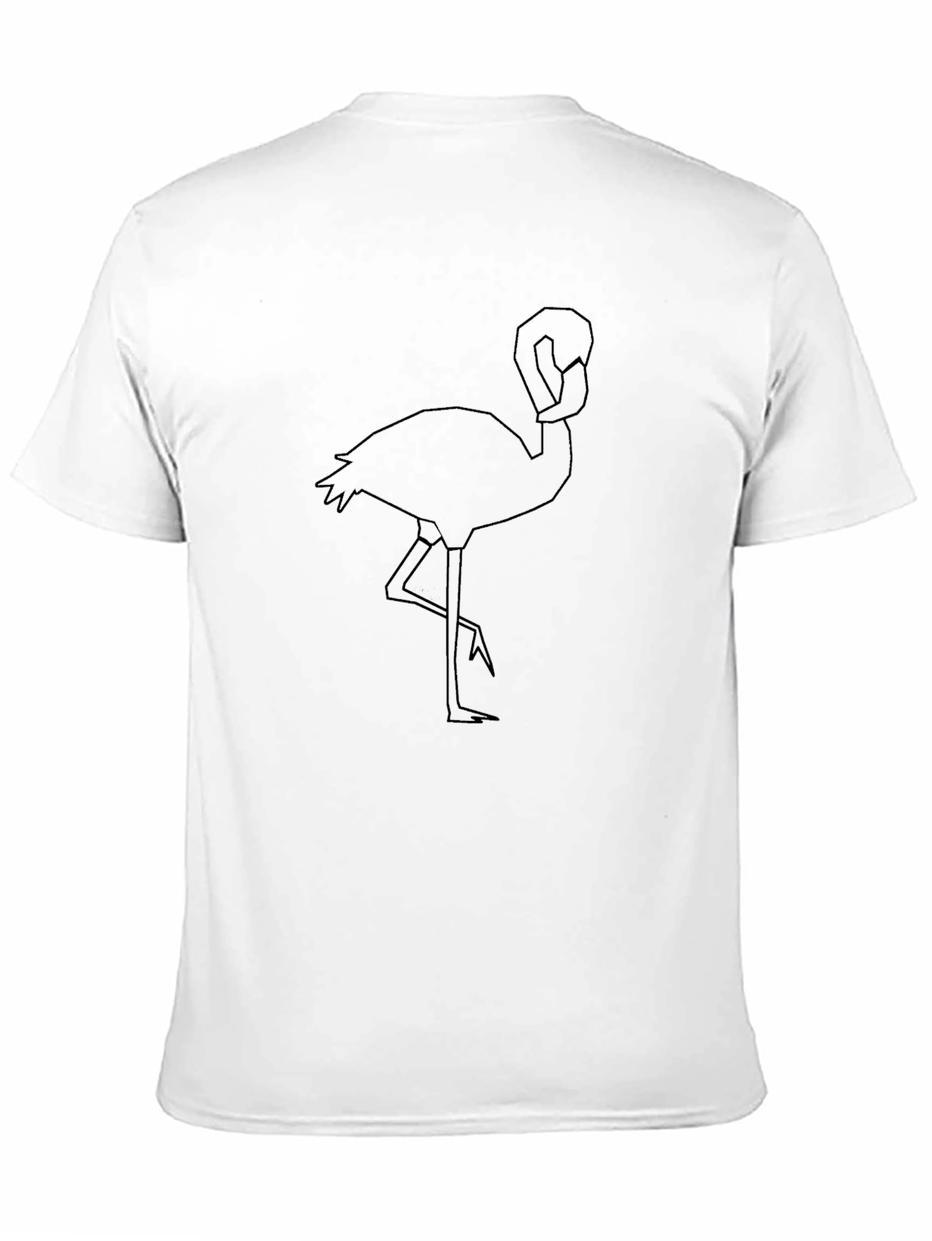 Mens Black Flamingo Graphic T-Shirt